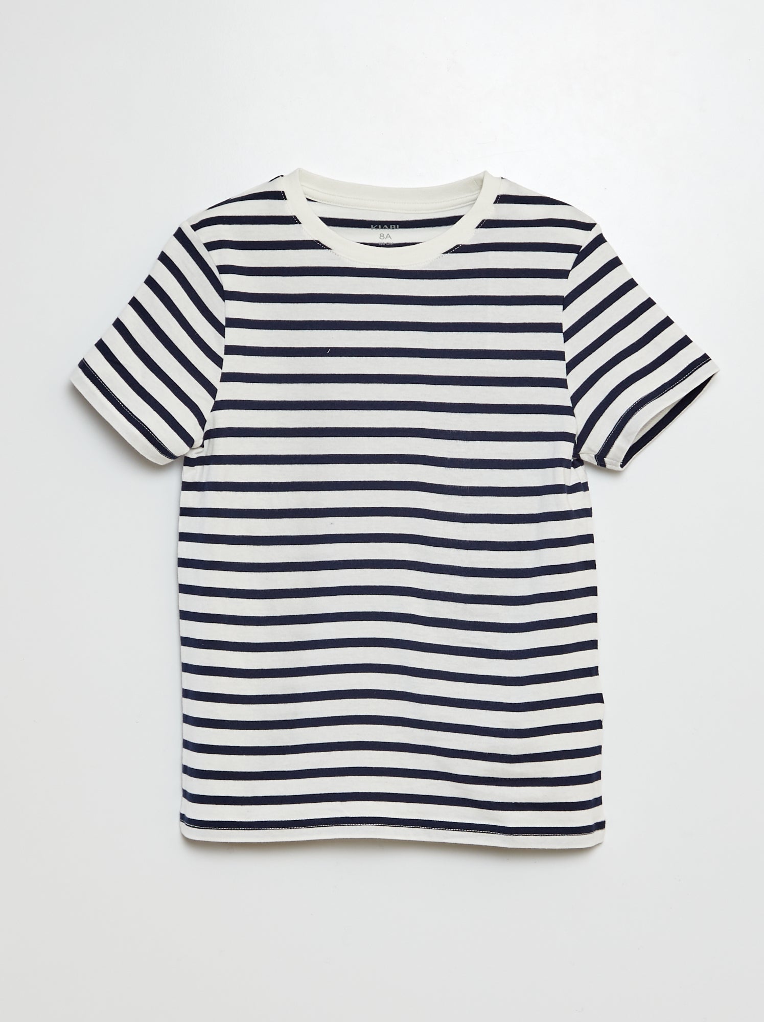 T-shirt manches courtes à motif - BEIGE