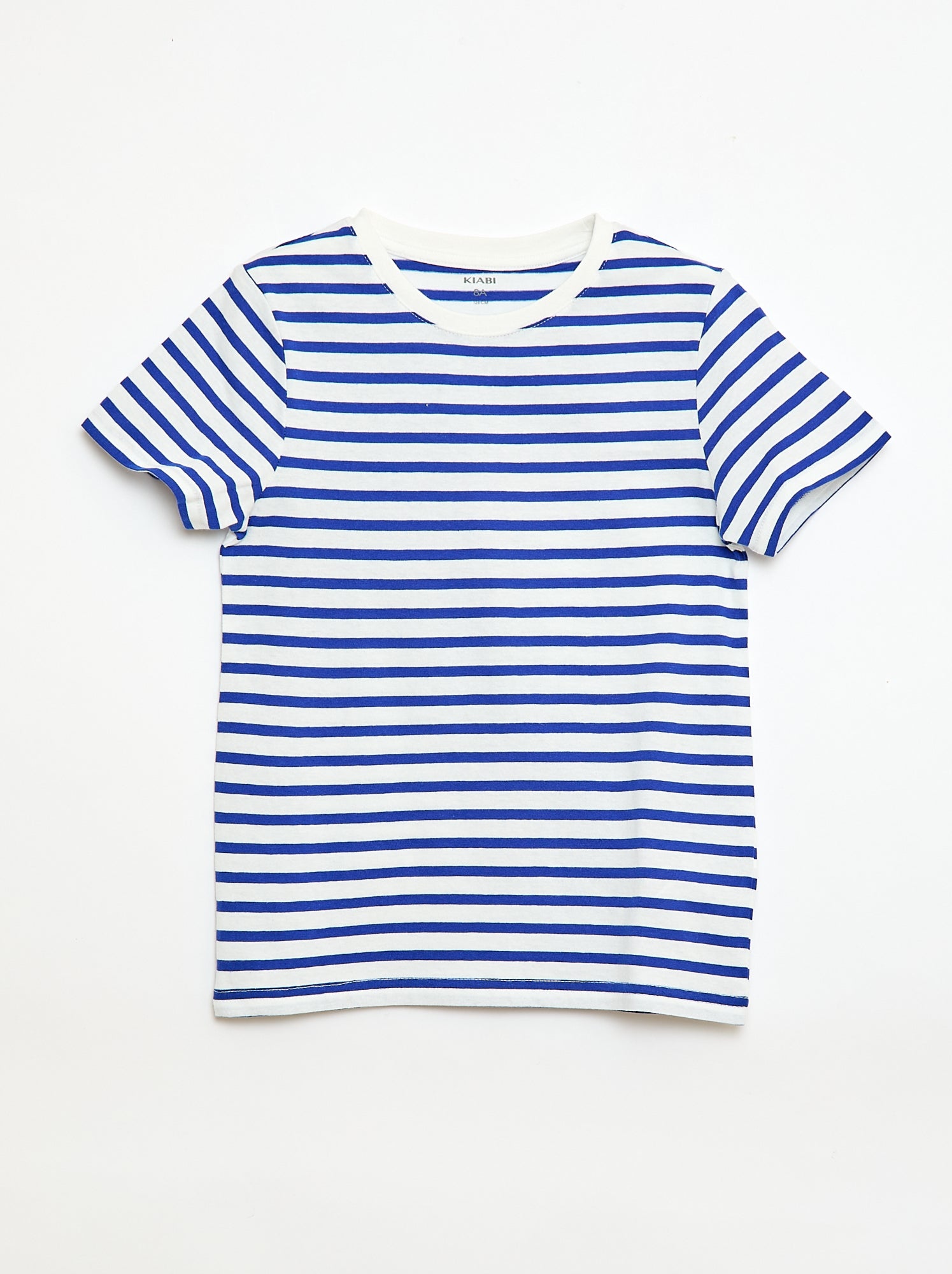 T-shirt manches courtes à motif - Bleu