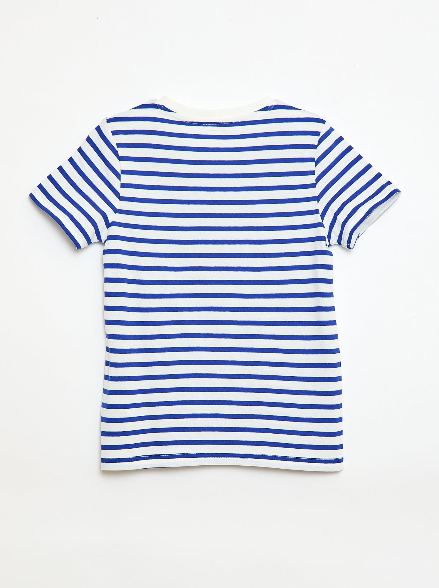 T-shirt manches courtes à motif - Bleu