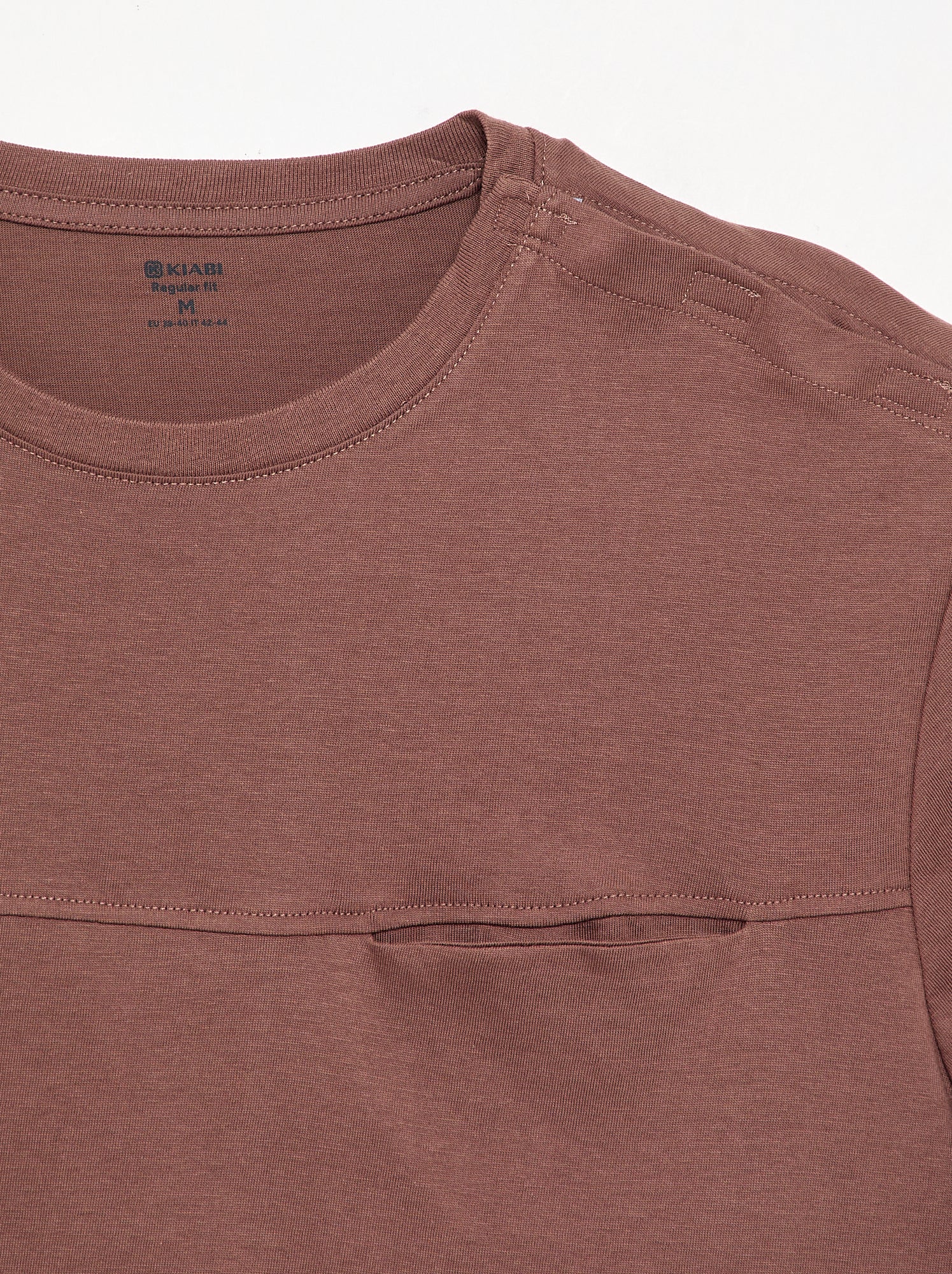 T-shirt en jersey imprimé homme à col rond - Marron
