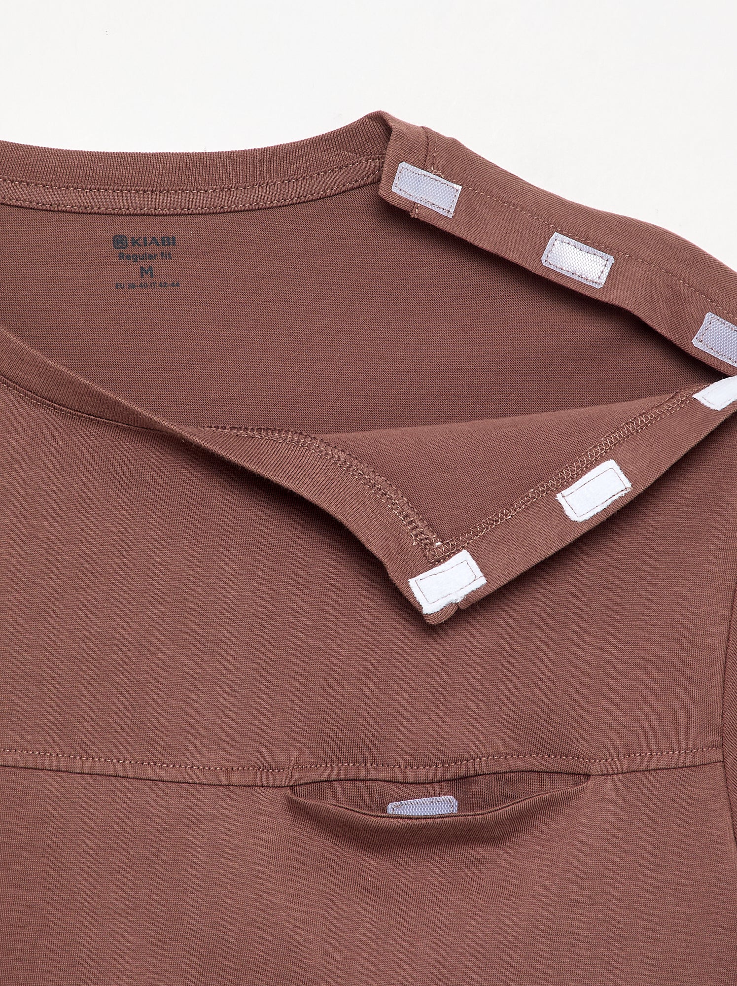 T-shirt en jersey imprimé homme à col rond - Marron