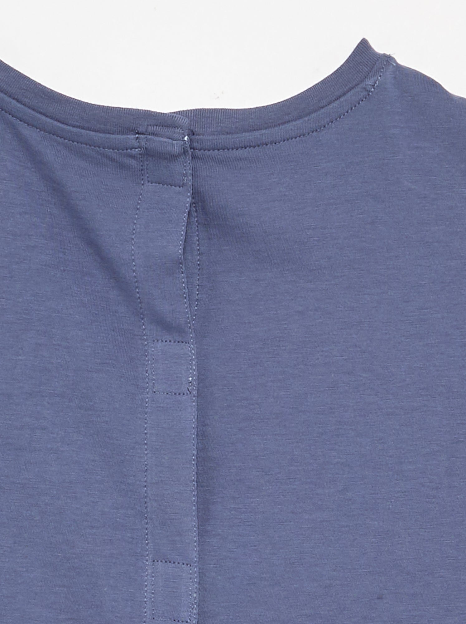 T-shirt manches courtes uni - collection facile à enfiler - Bleu