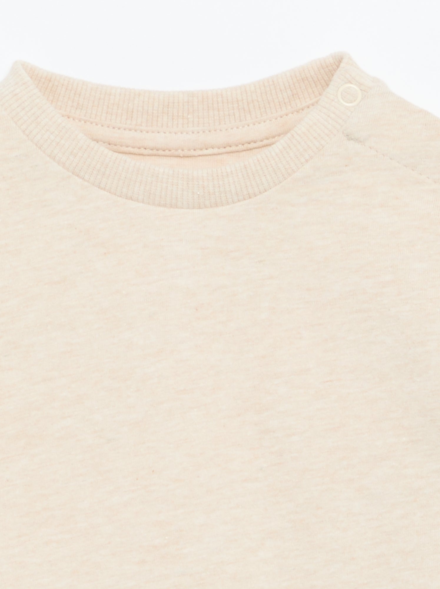T-shirt manches longues uni - Beige