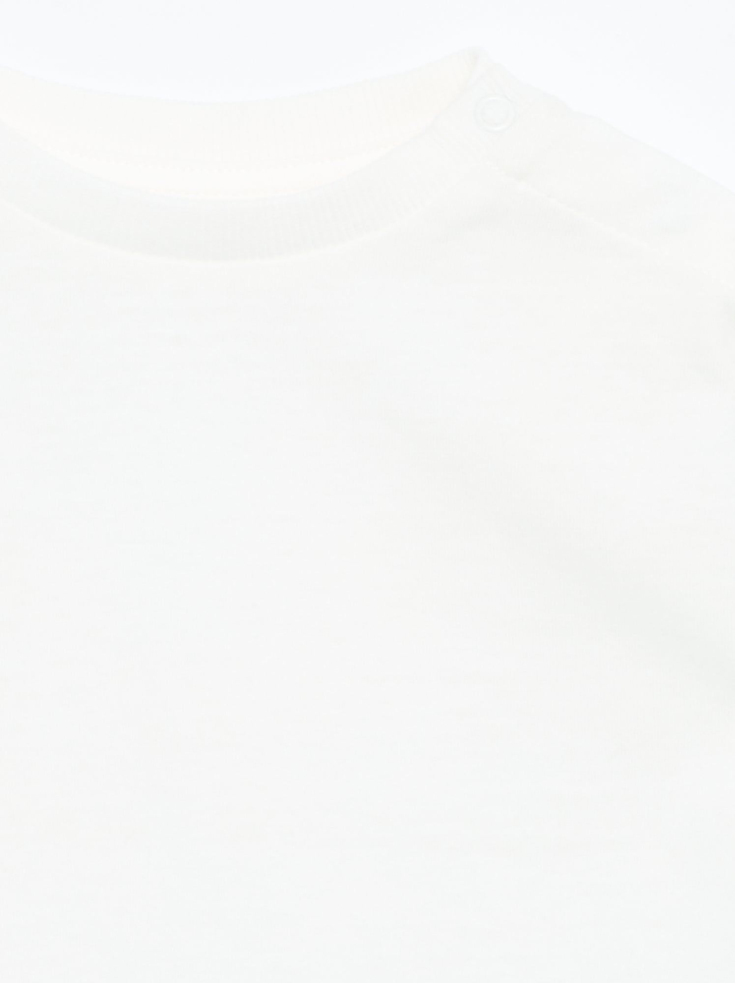 T-shirt manches longues uni - Blanc