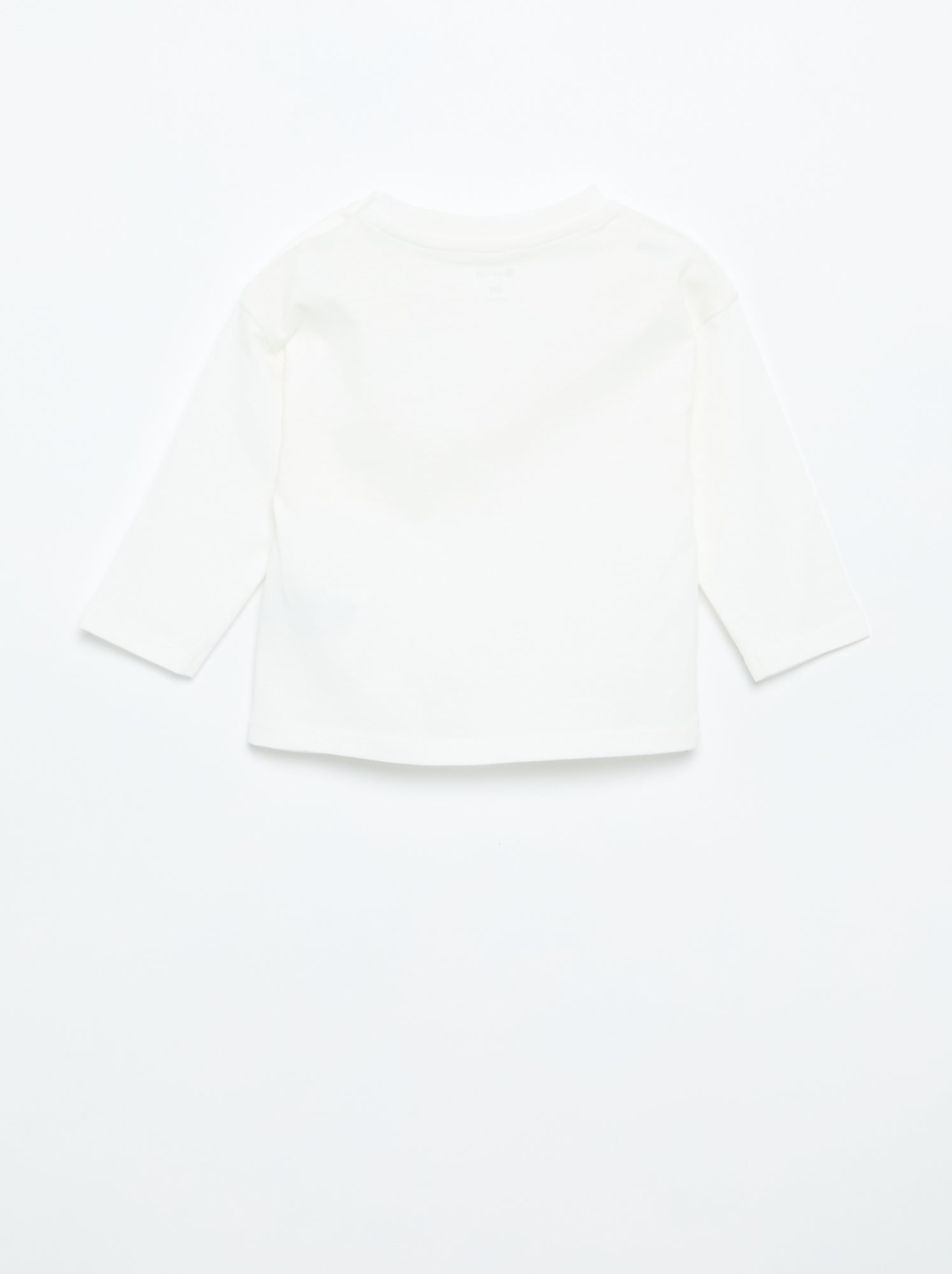 T-shirt manches longues uni - Blanc