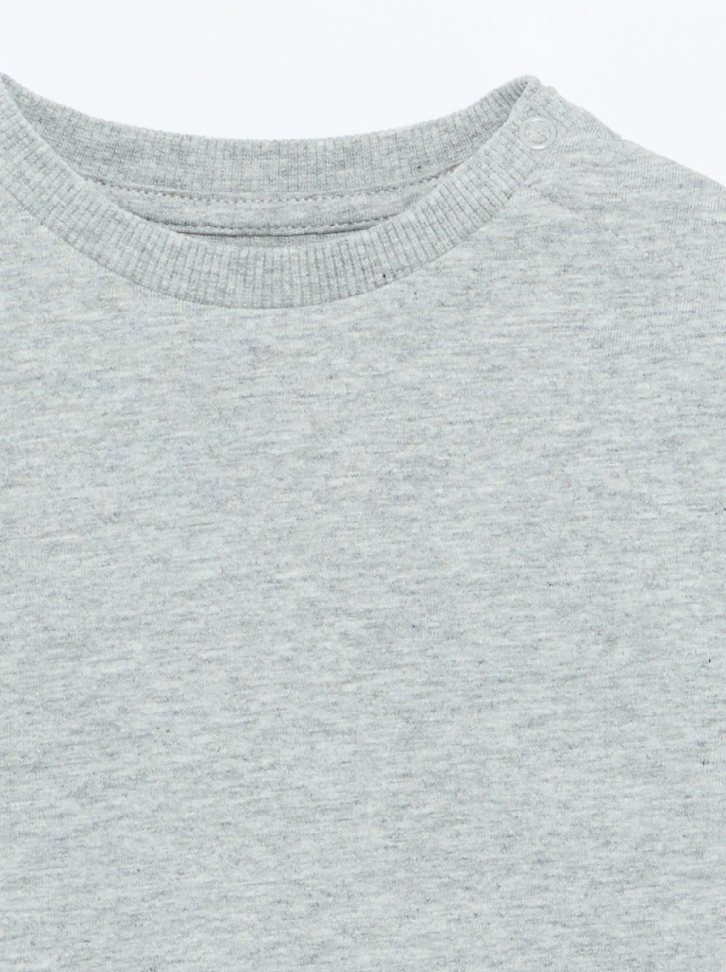 T-shirt manches longues uni - Gris