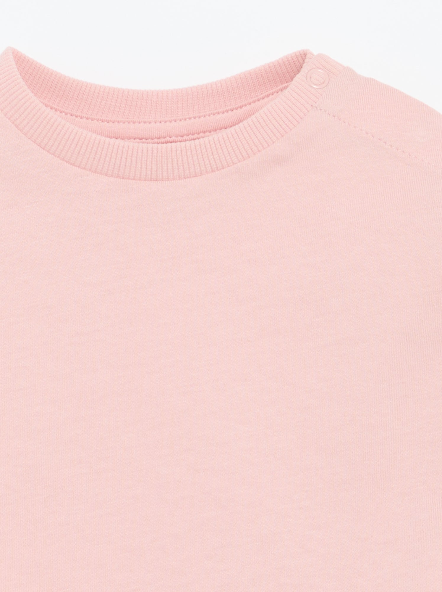 T-shirt manches longues uni - Rose