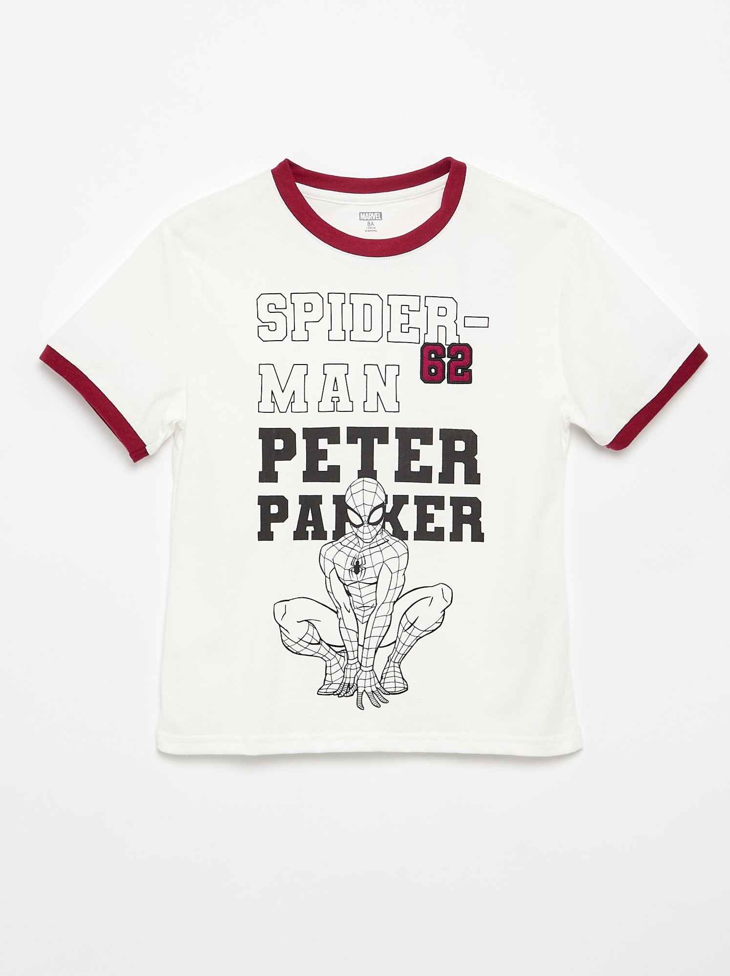 T-shirt 'Marvel' 'Spider-man' à manches longues - Blanc