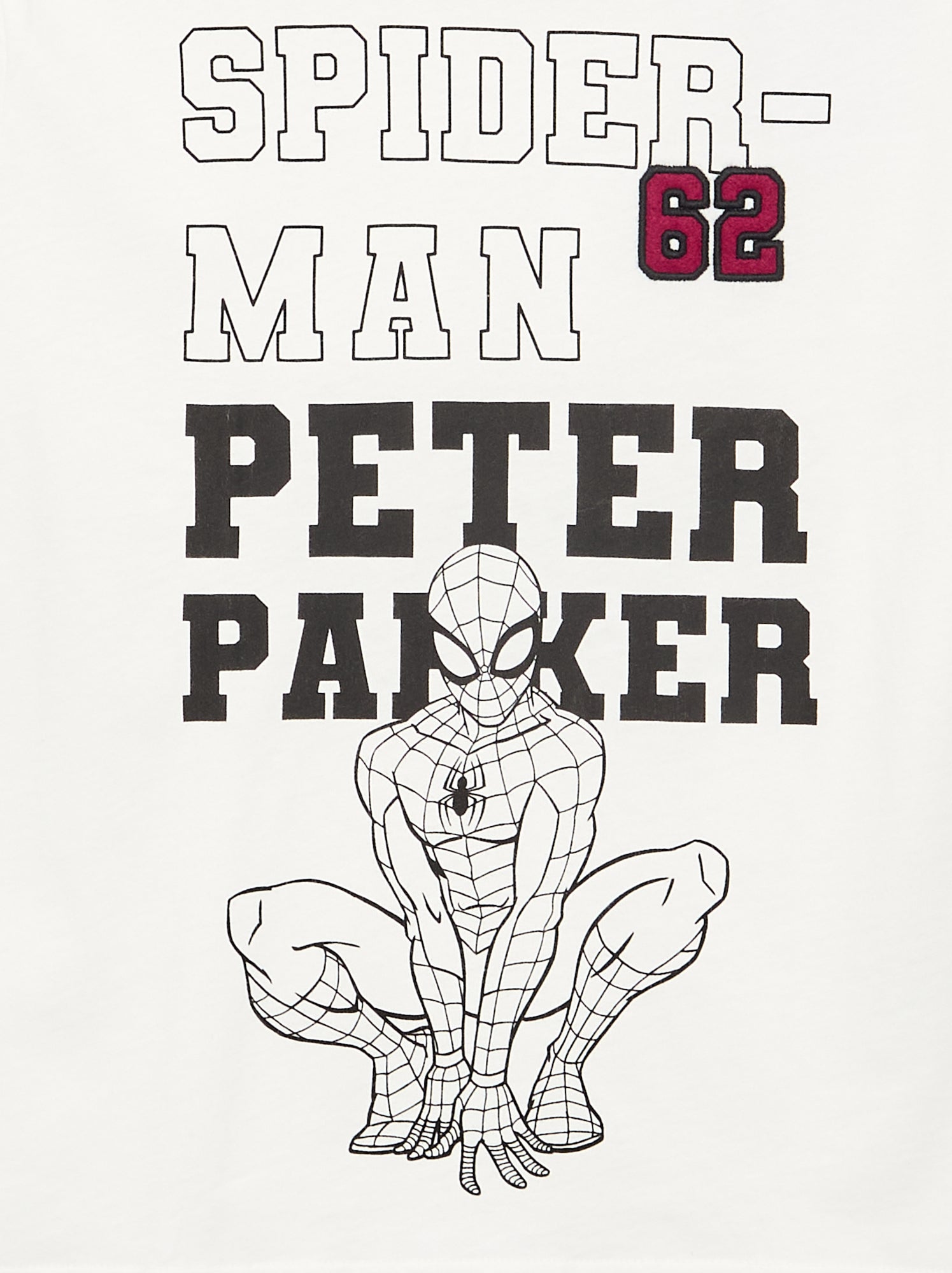 T-shirt 'Marvel' 'Spider-man' à manches longues - Blanc