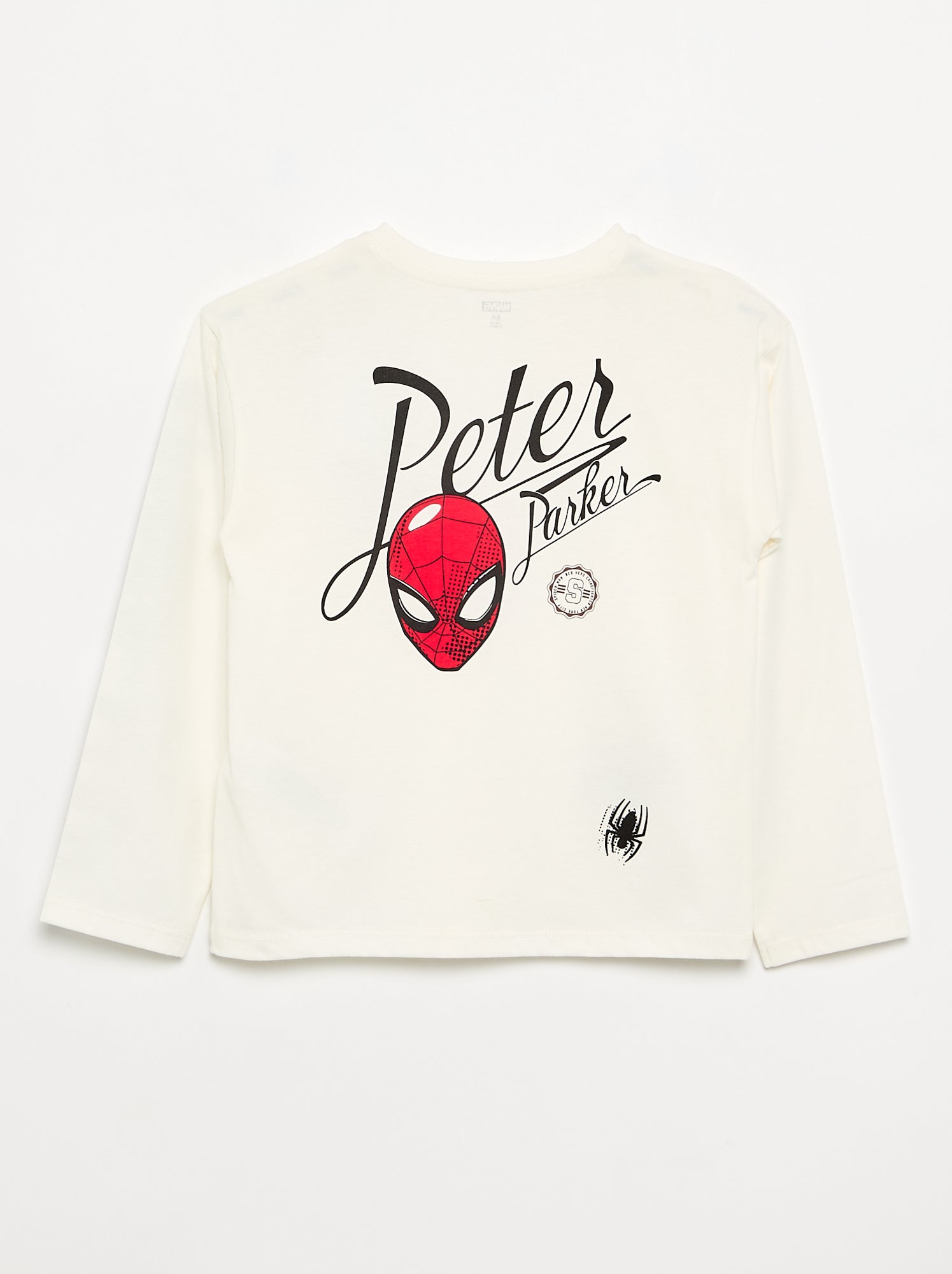 T-shirt 'Marvel' 'Spider-man' à manches longues - Blanc