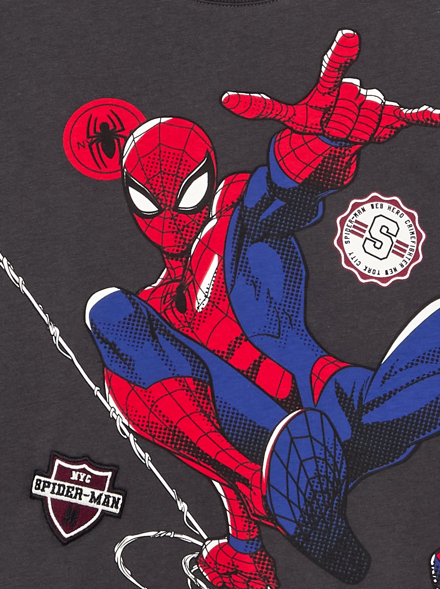 T-shirt 'Marvel' 'Spider-man' à manches longues - Noir