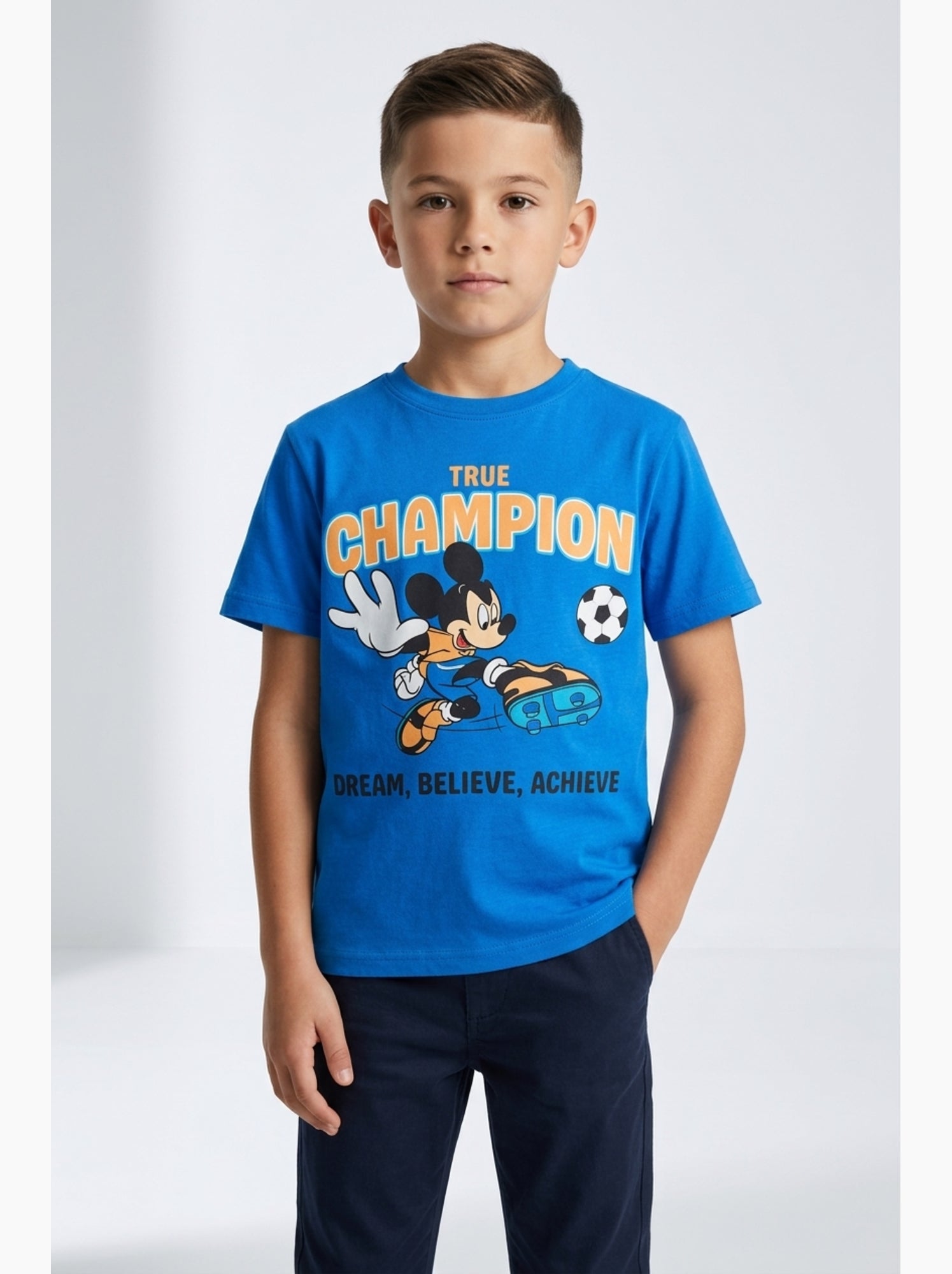 T-shirt mickey mouse| licence officielle - Bleu