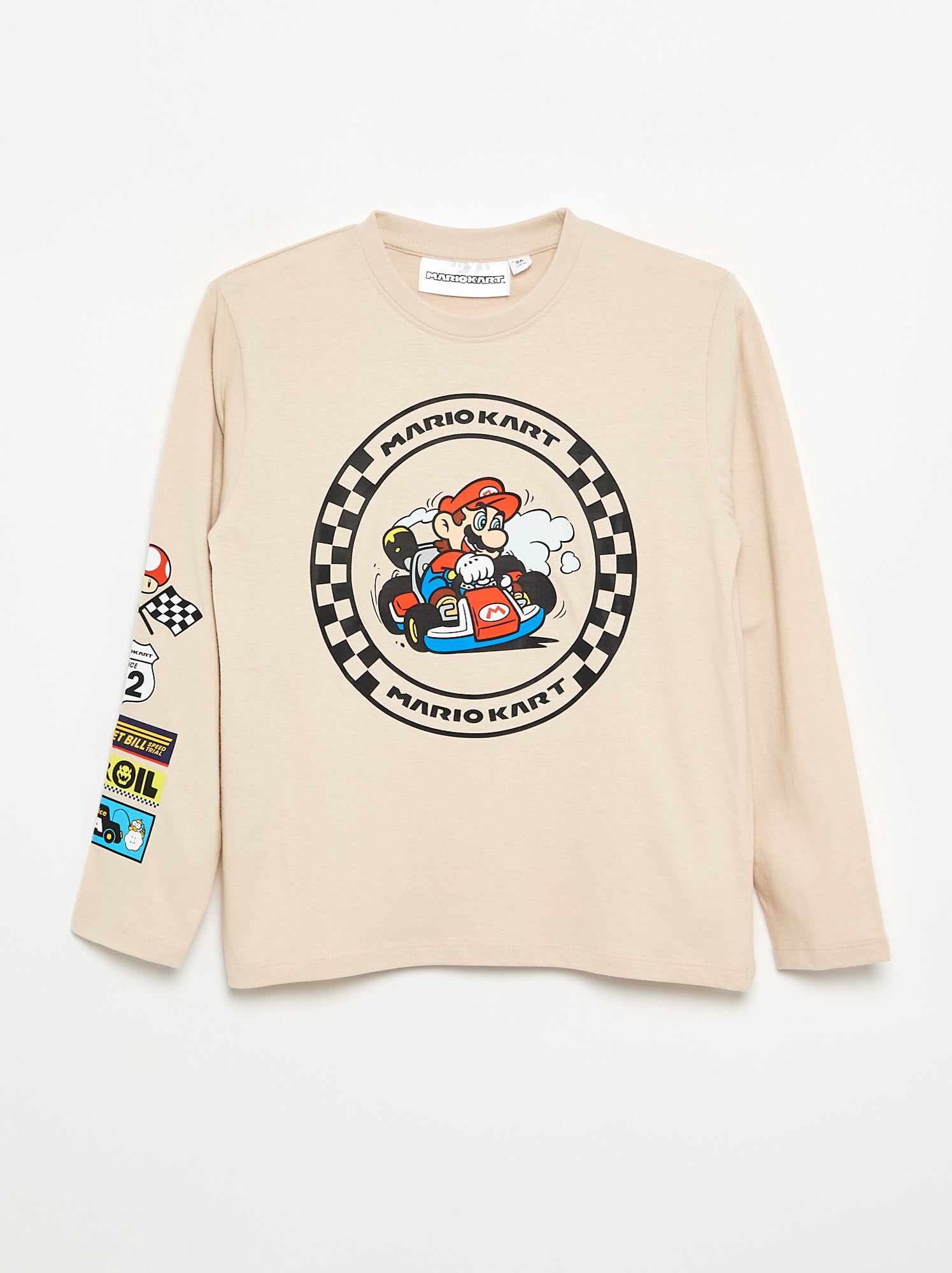 T-shirt 'Nintendo' 'Mario' manches longues - Beige