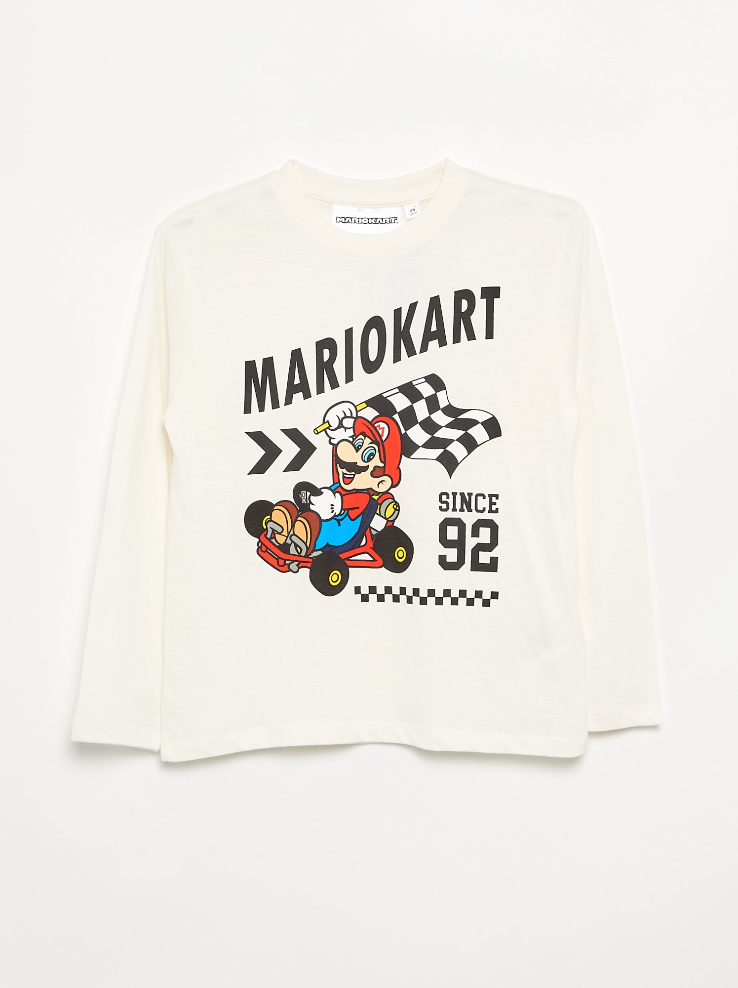 T-shirt 'Nintendo' 'Mario' manches longues - Blanc