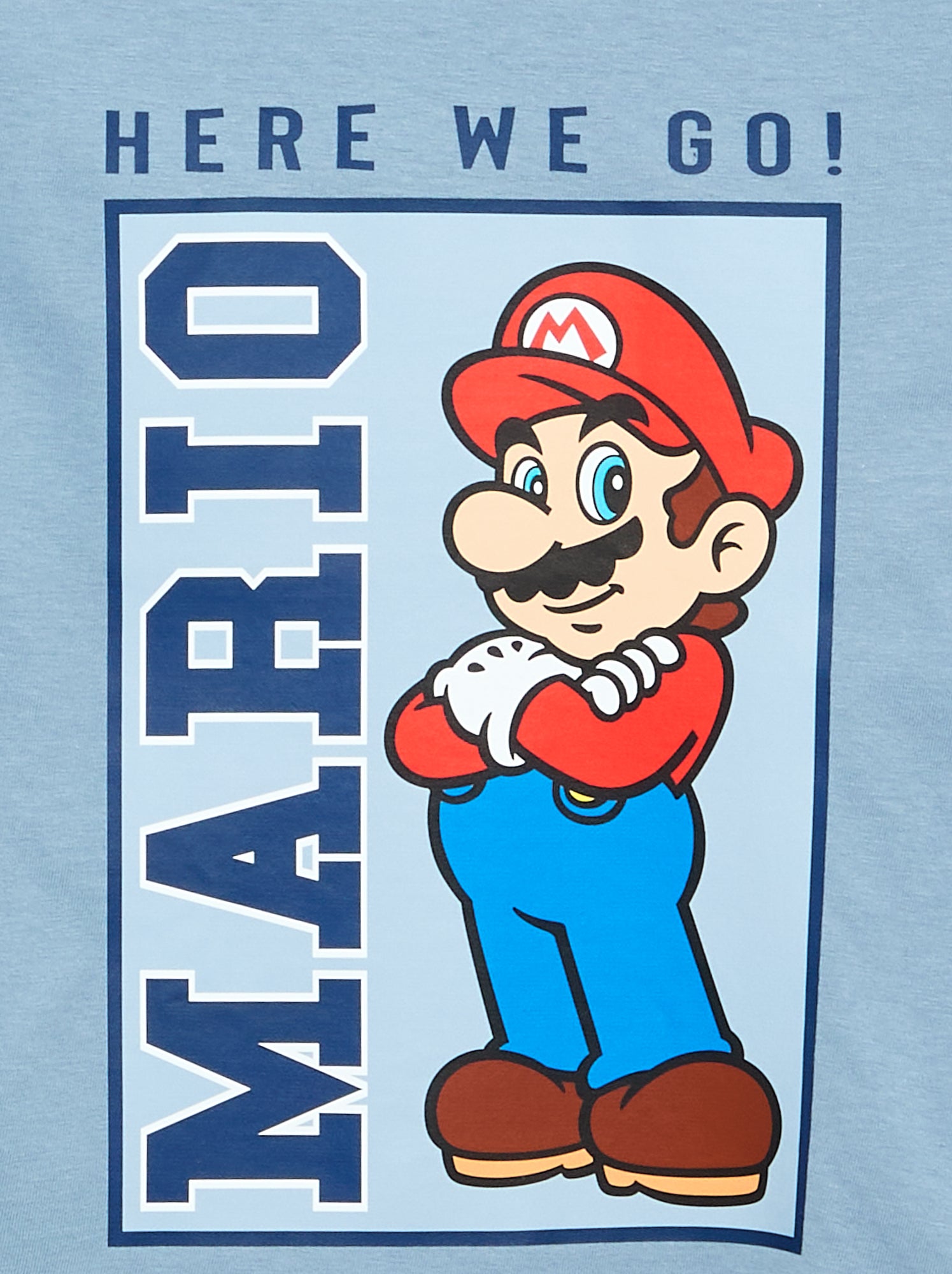 T-shirt 'Nintendo' 'Mario' manches longues - Bleu