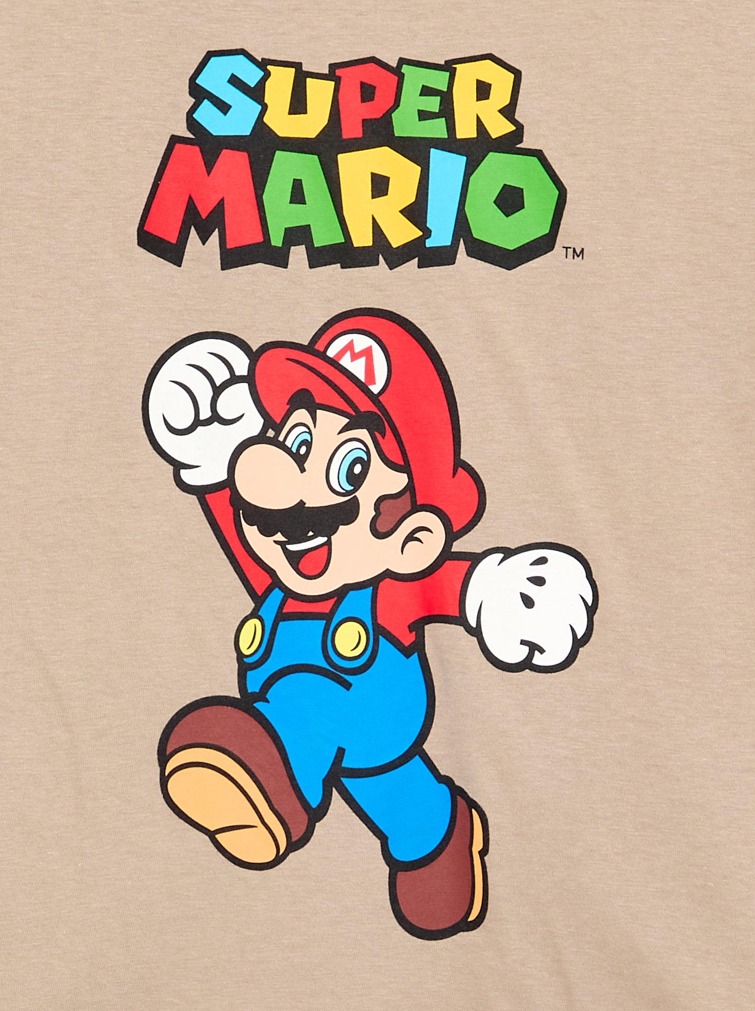 T-shirt 'Nintendo' 'Mario' manches longues - Gris (GES88_3)