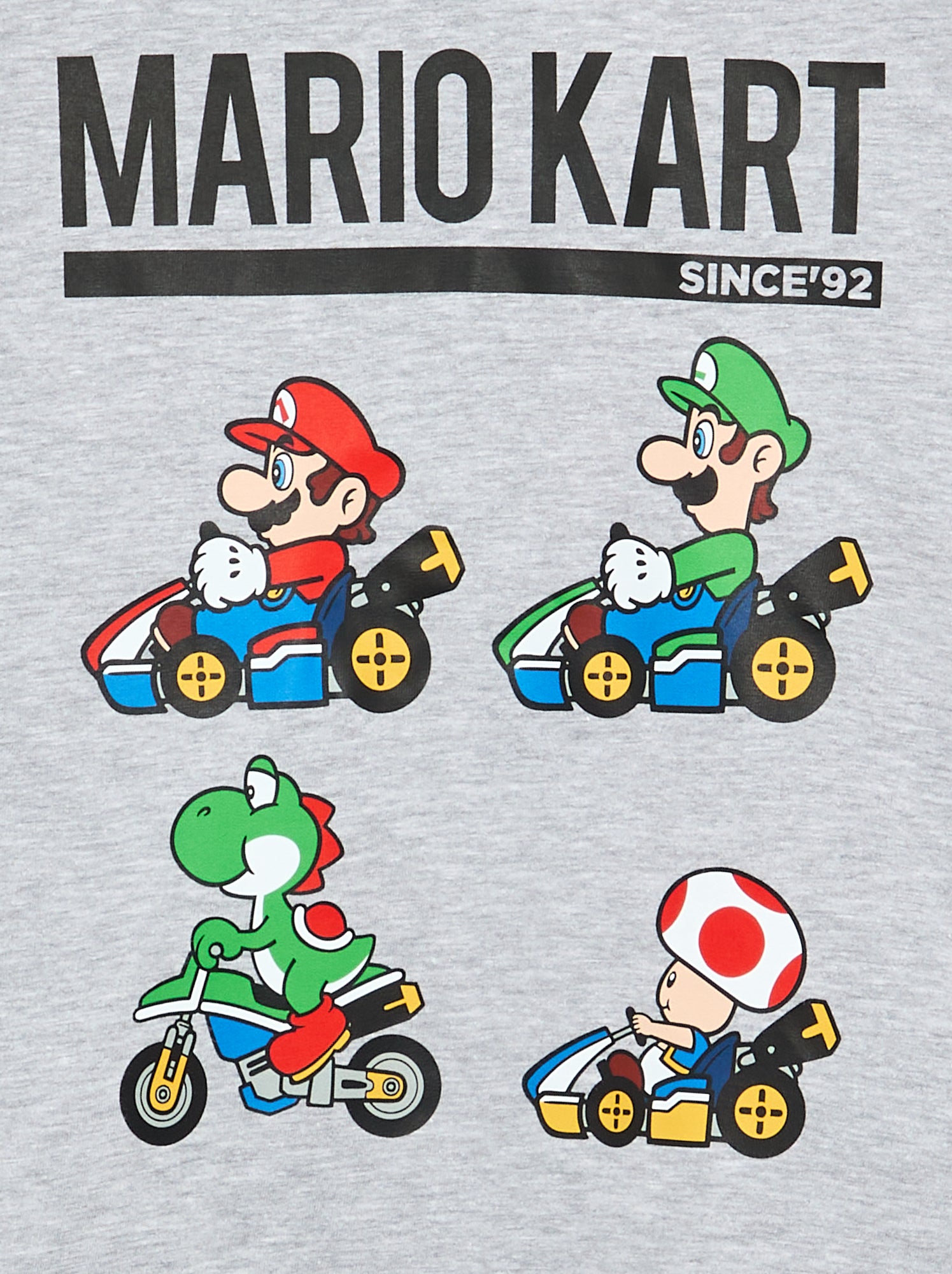 T-shirt 'Nintendo' 'Mario' manches longues - Gris (GES88_6)