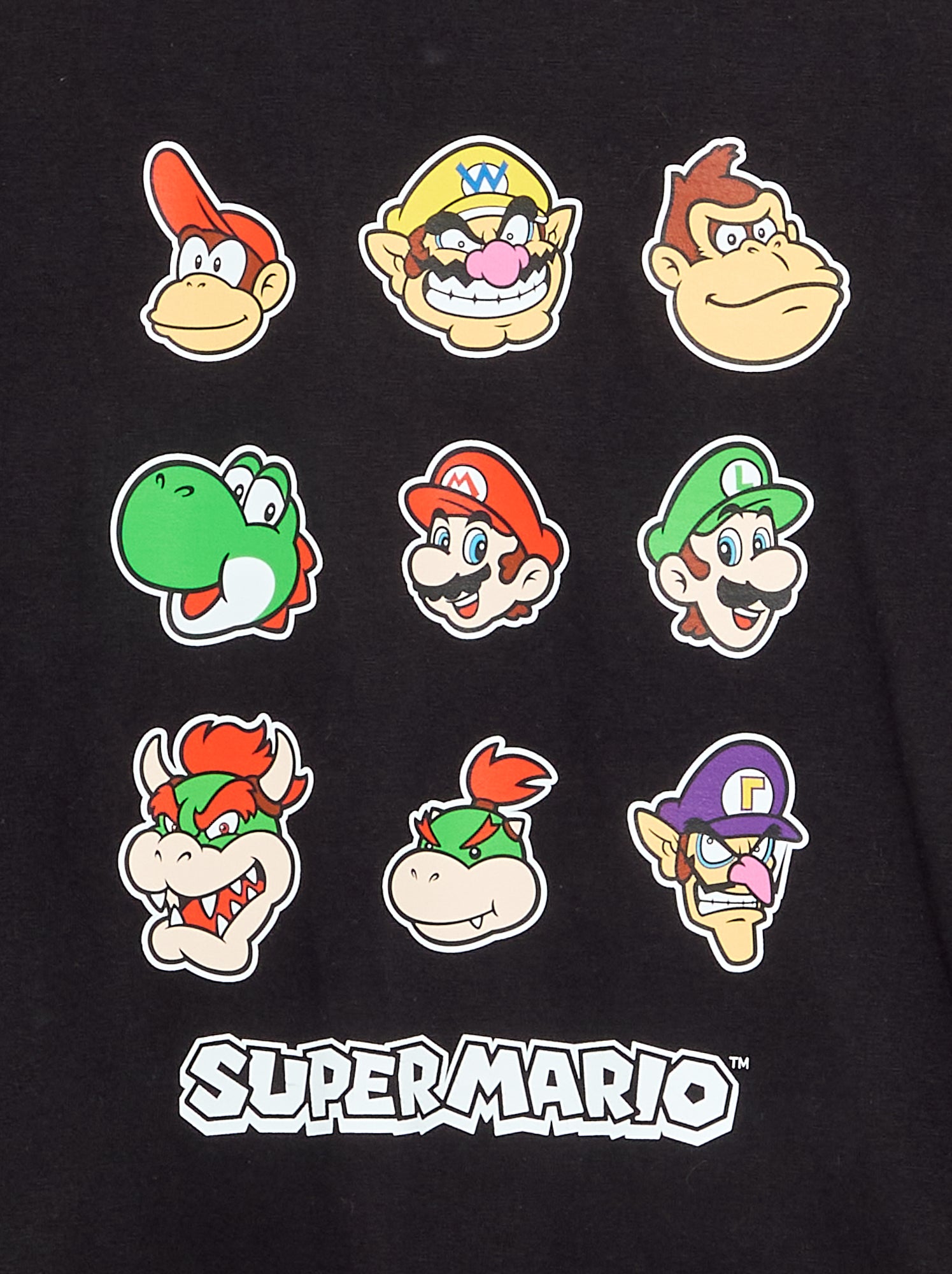 T-shirt 'Nintendo' 'Mario' manches longues - Noir