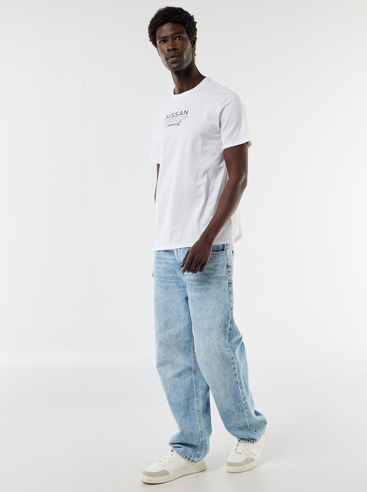 T-shirt 'Nissan' 'Formula E Team' à manches courtes - Blanc