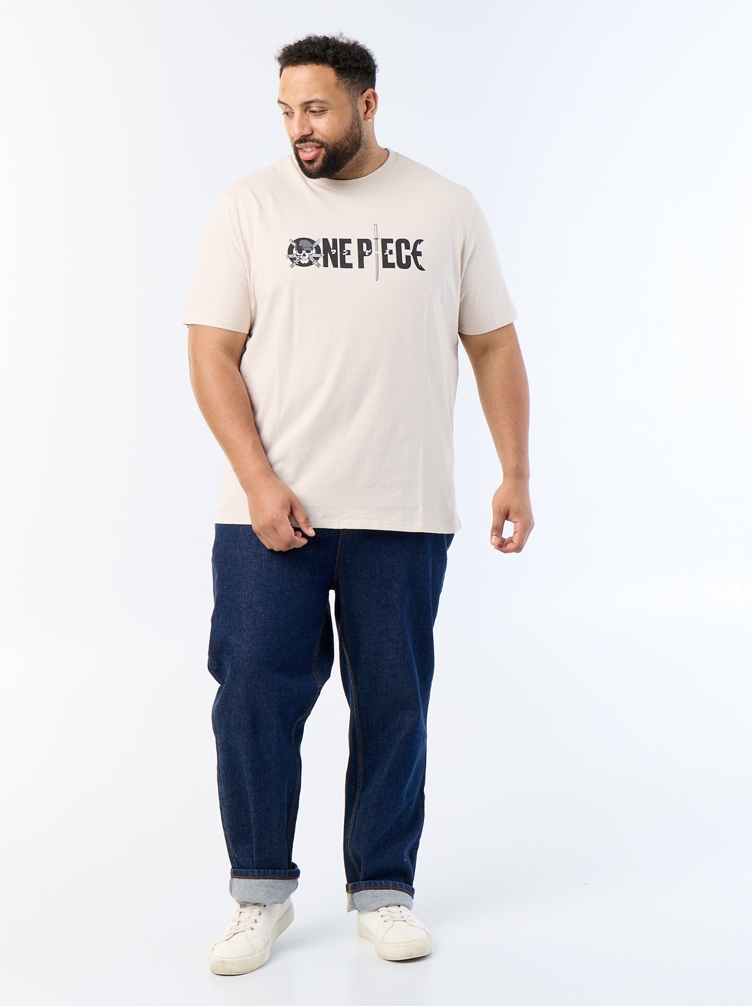 T-shirt 'One Piece' à manches courtes - Gris