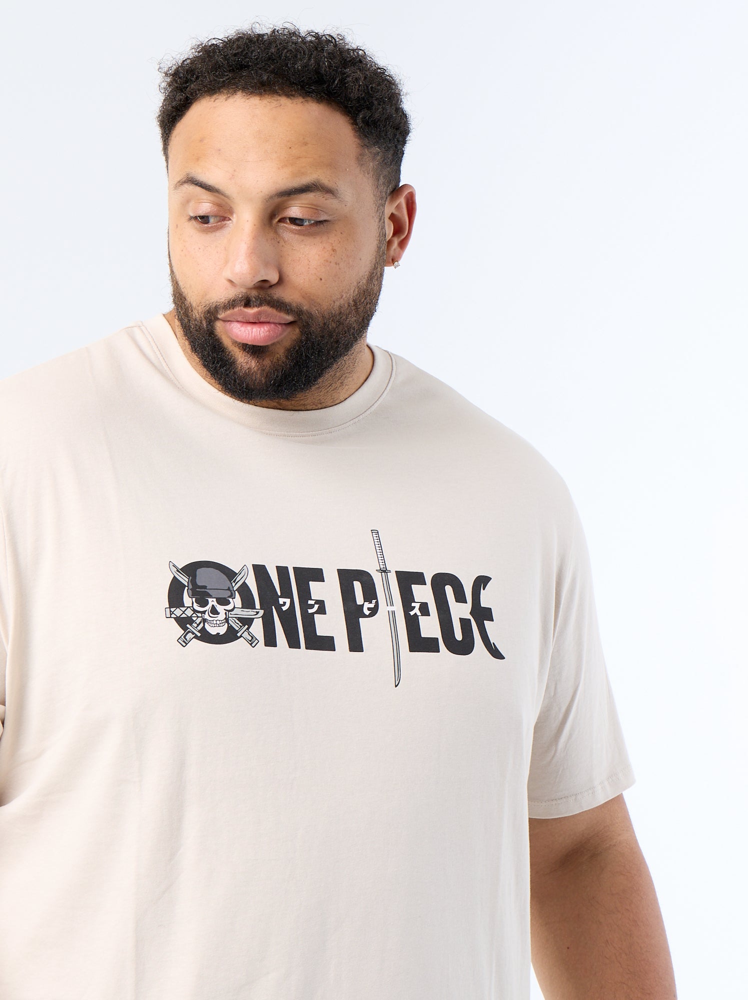 T-shirt 'One Piece' à manches courtes - Gris