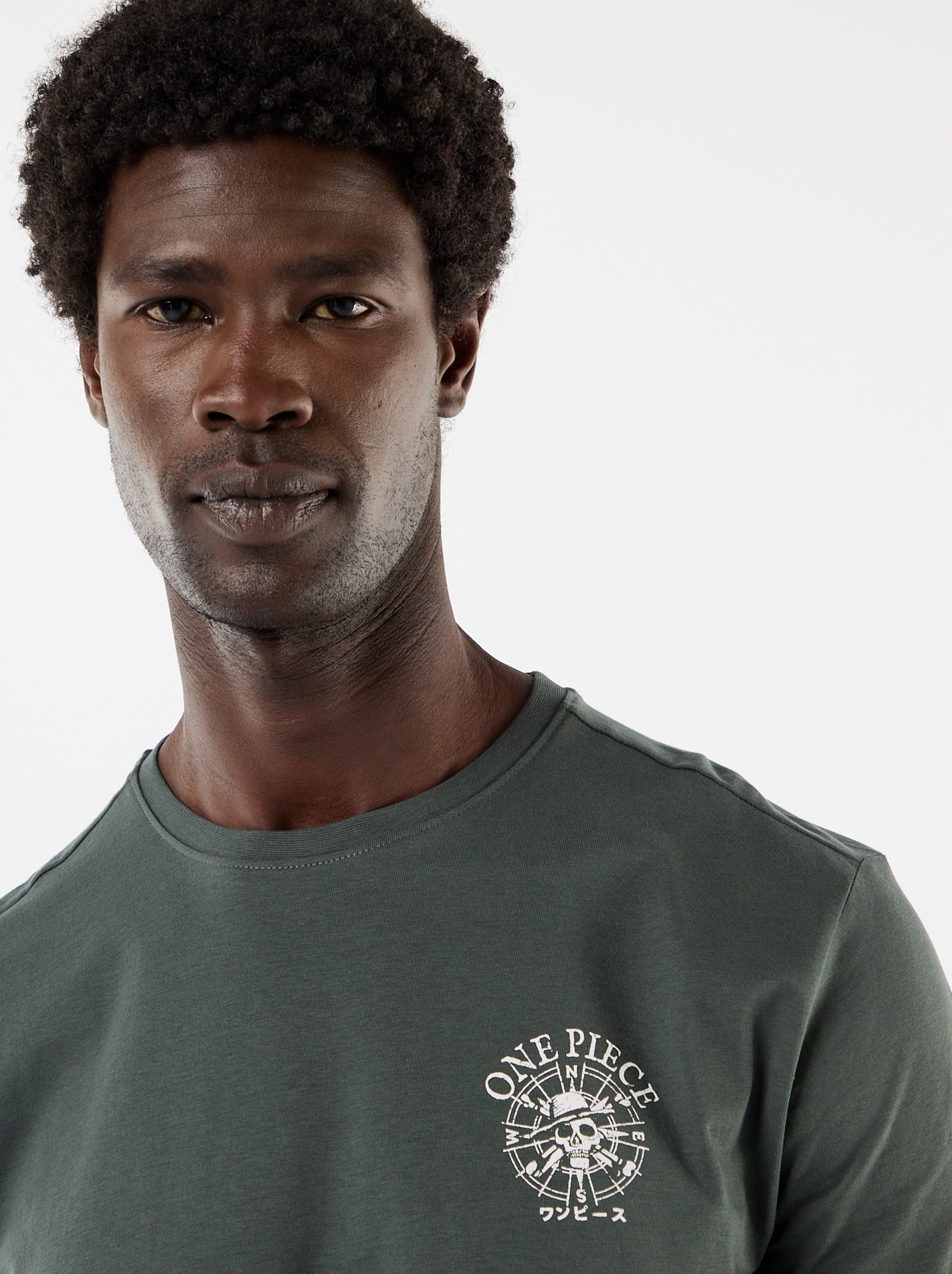 T-shirt 'One Piece' imprimé recto/verso - Vert