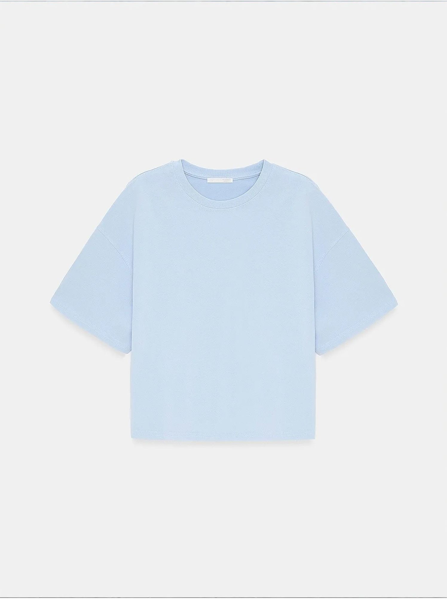 T-shirt oversize en coton à col rond dilvin - Bleu ciel