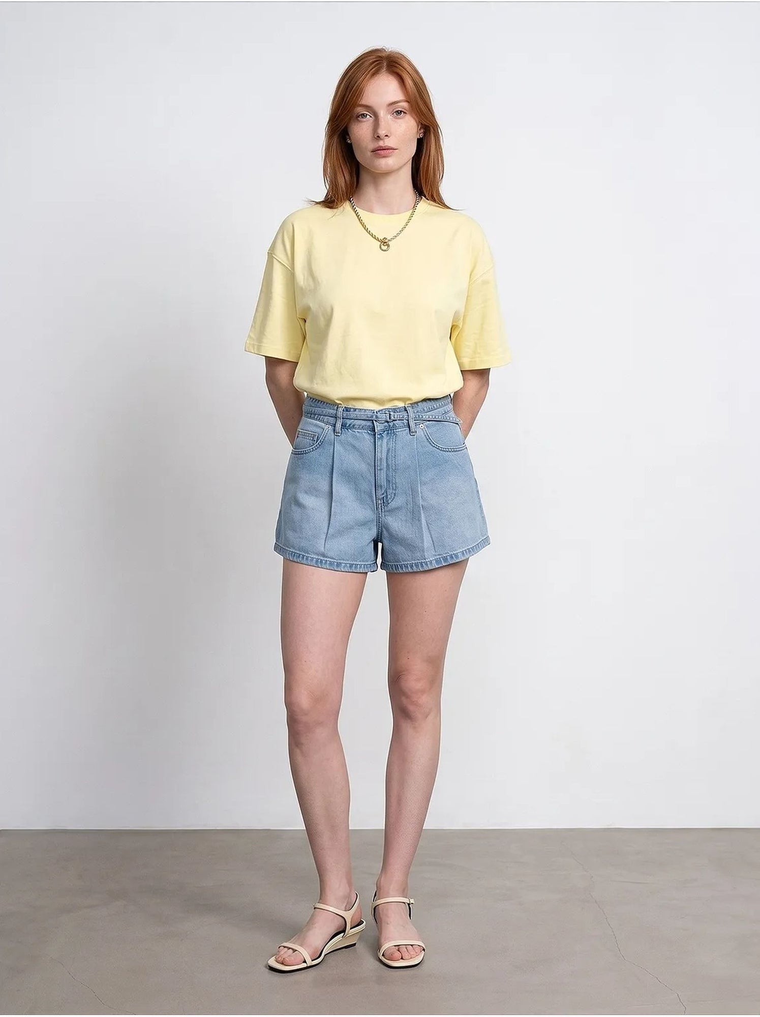 T-shirt oversize en coton à col rond dilvin - Jaune citron