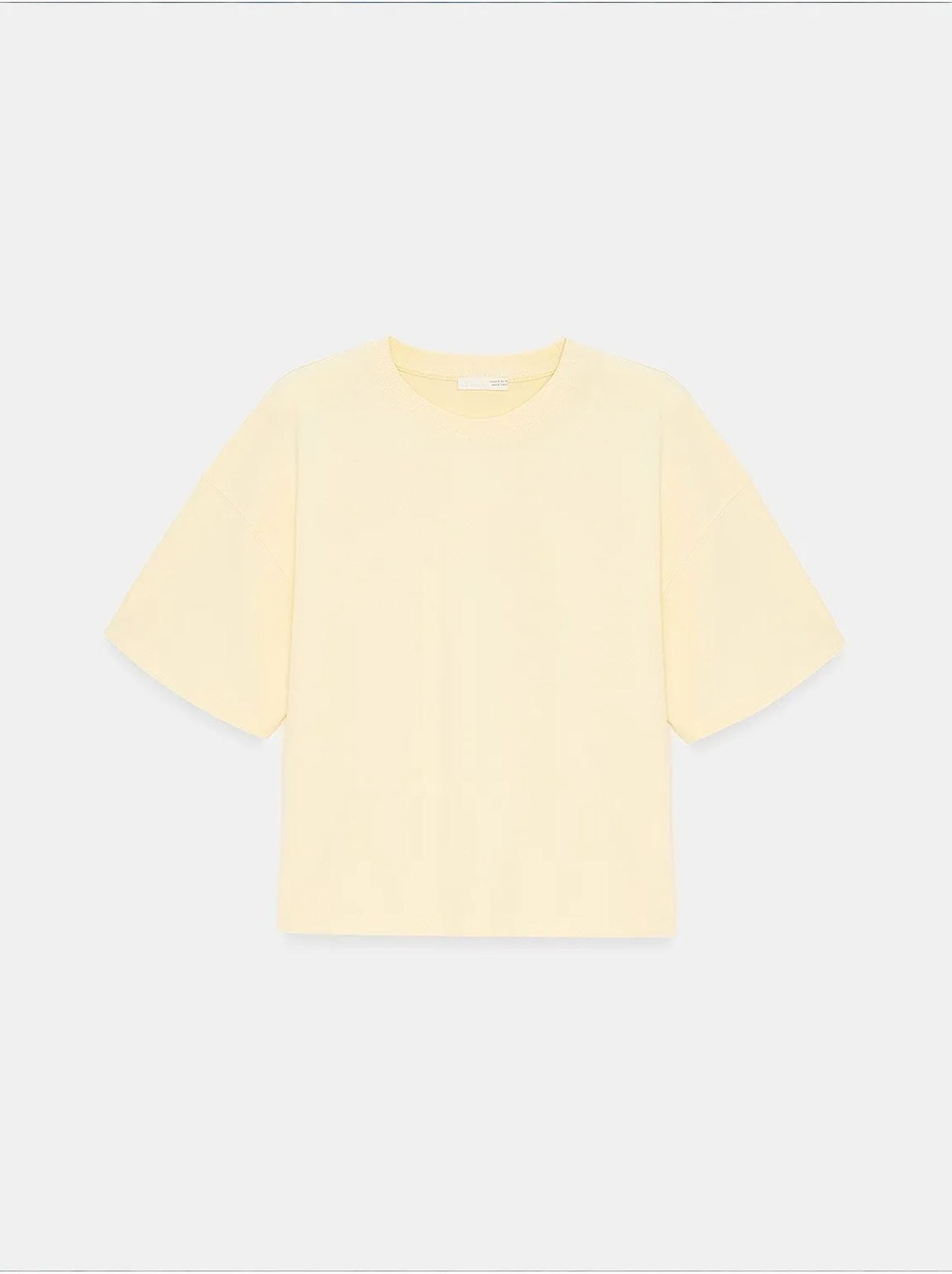 T-shirt oversize en coton à col rond dilvin - Jaune citron