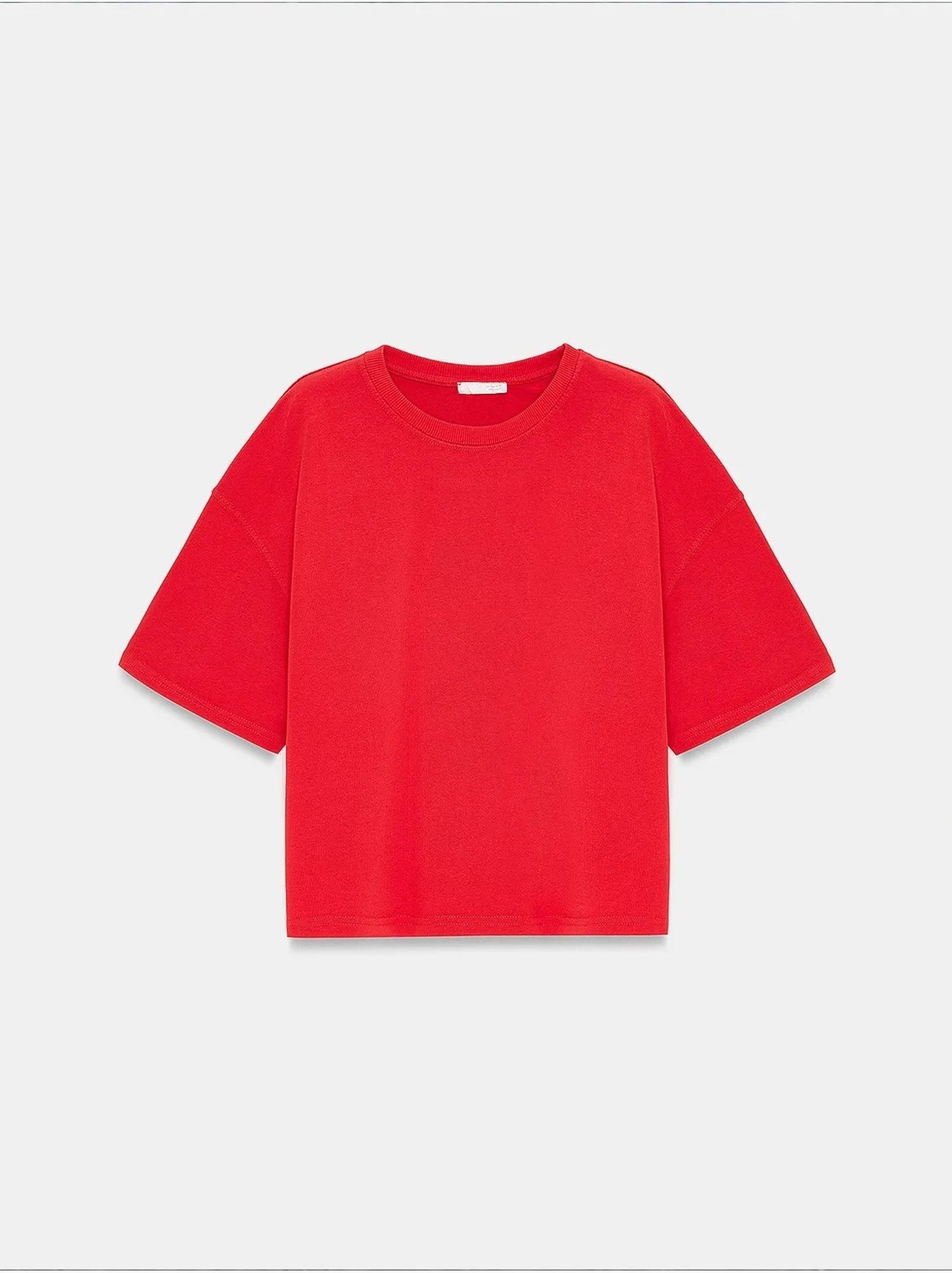 T-shirt oversize en coton à col rond dilvin - Rouge