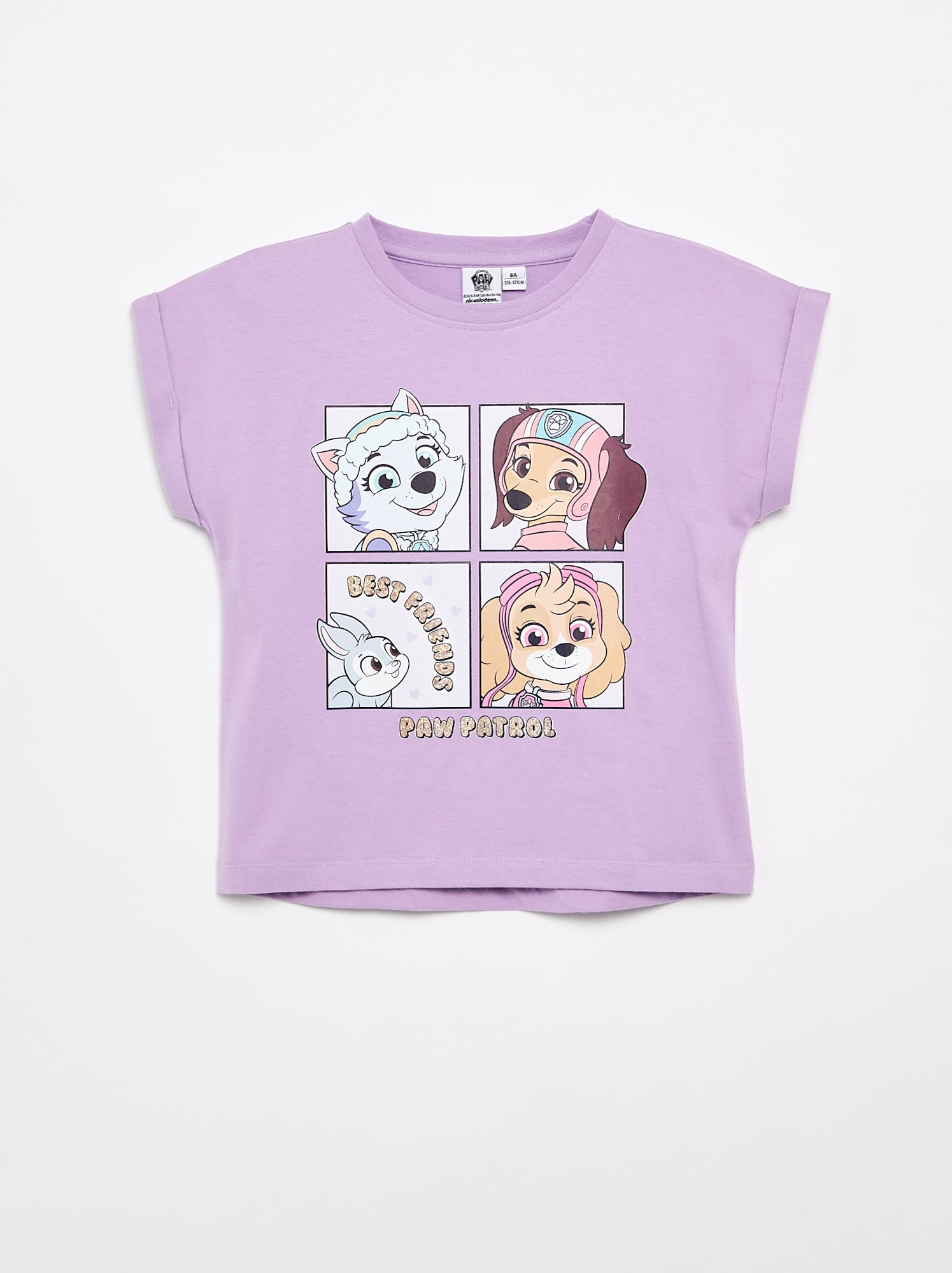 T-shirt 'Pat' Patrouille' à manches courtes - Mauve/lilas