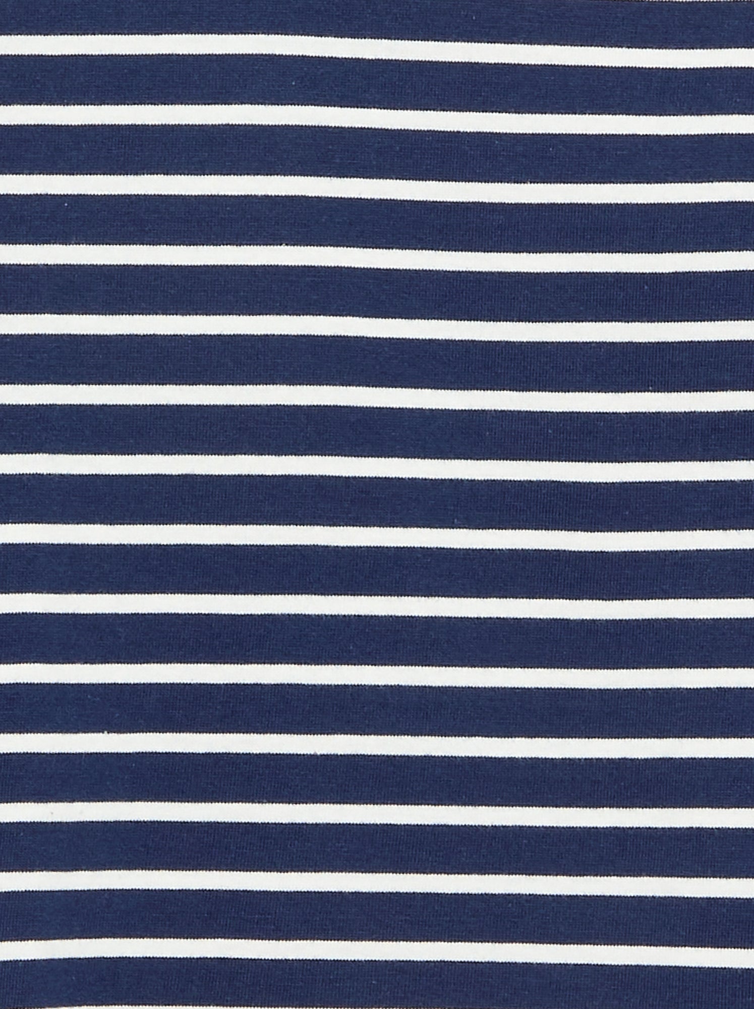 T-shirt rayé à manches longues - Bleu