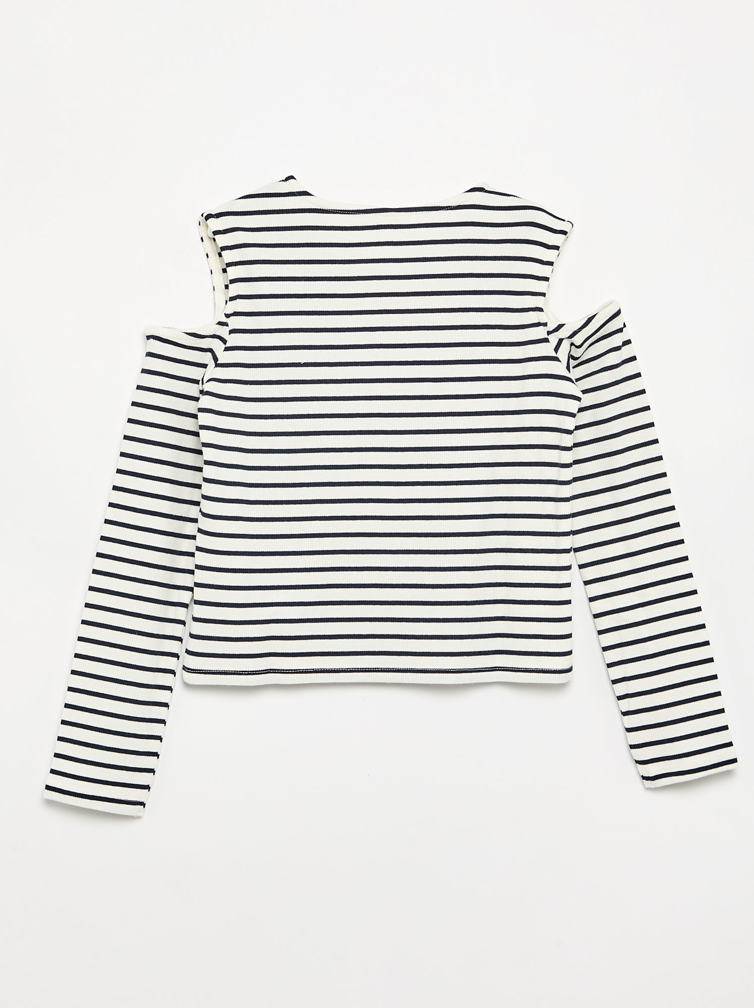 T-shirt rayé sans manches - Bleu