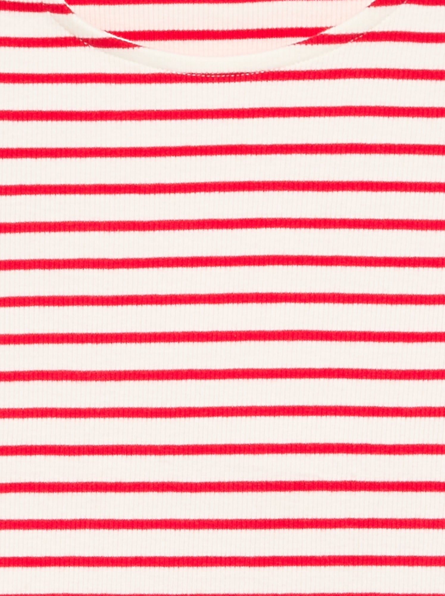 T-shirt rayé sans manches - Rouge