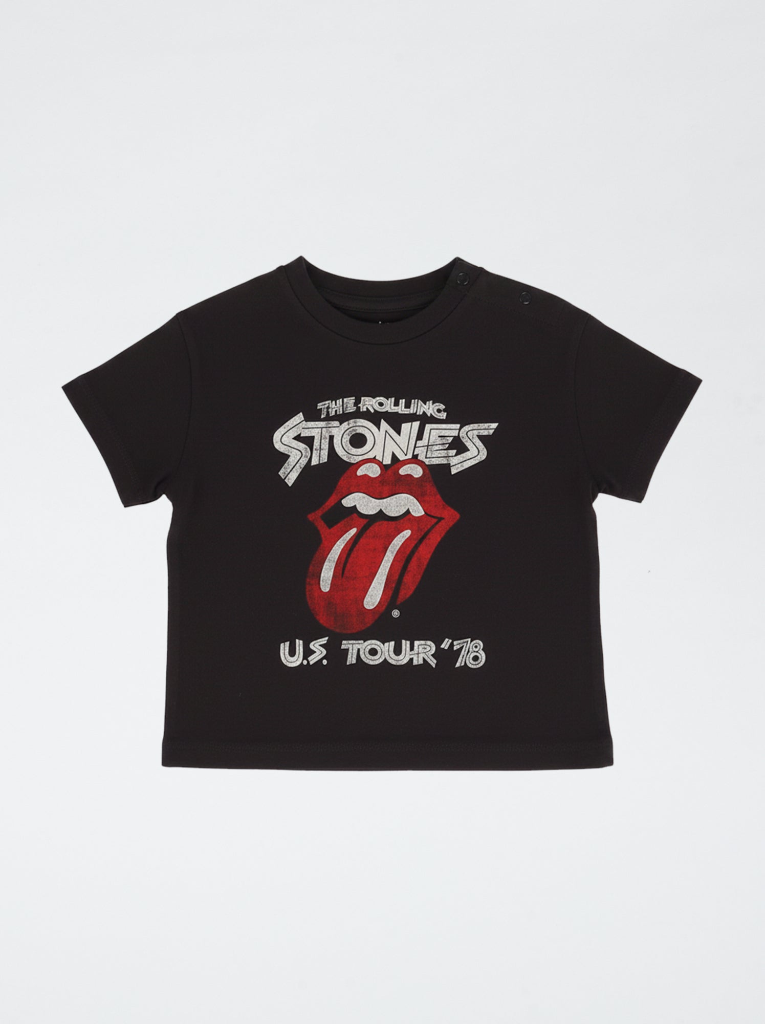 T-shirt 'Rolling Stones' à manches courtes - Noir