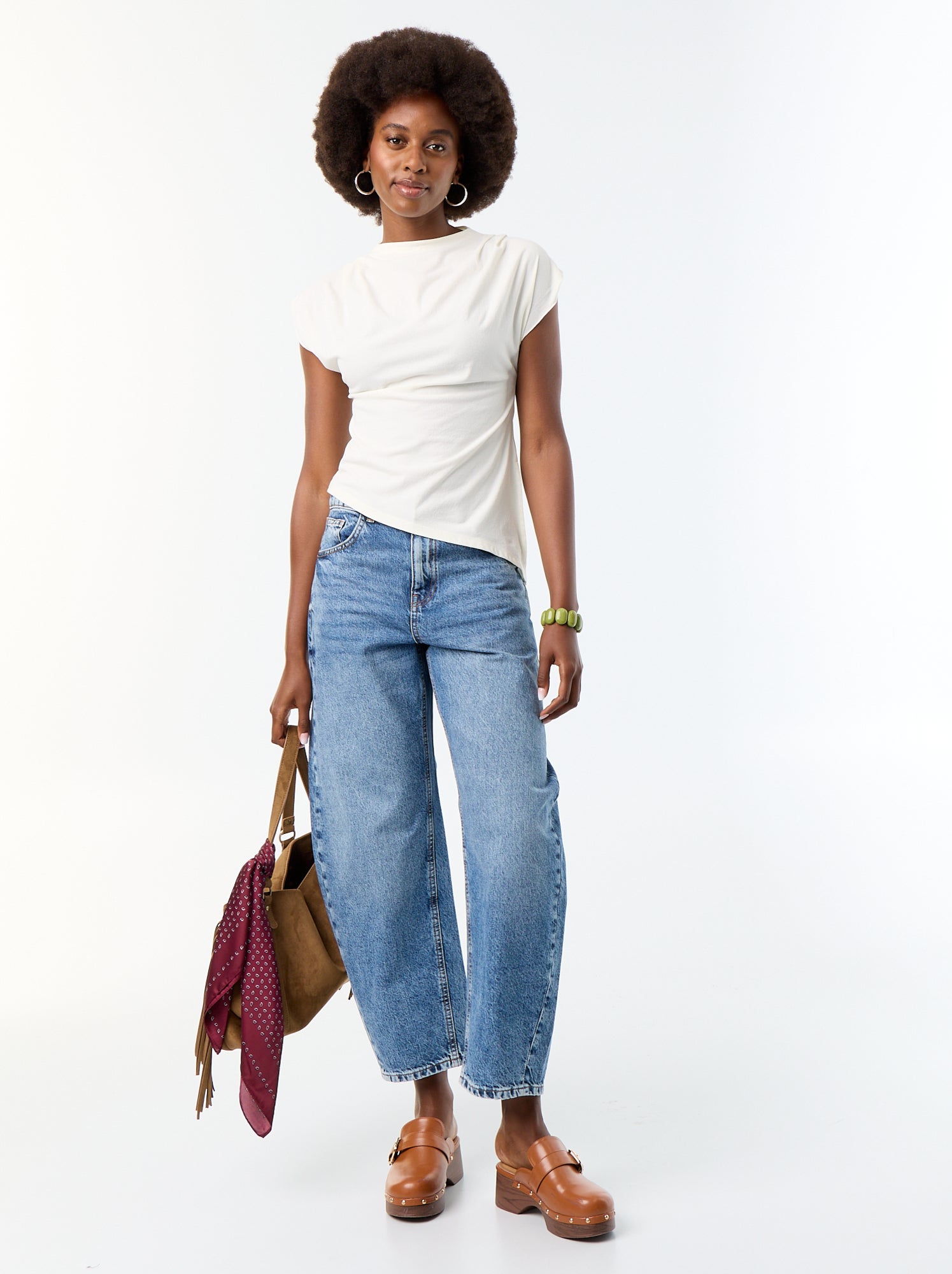 T-shirt sans manches asymétrique - Blanc