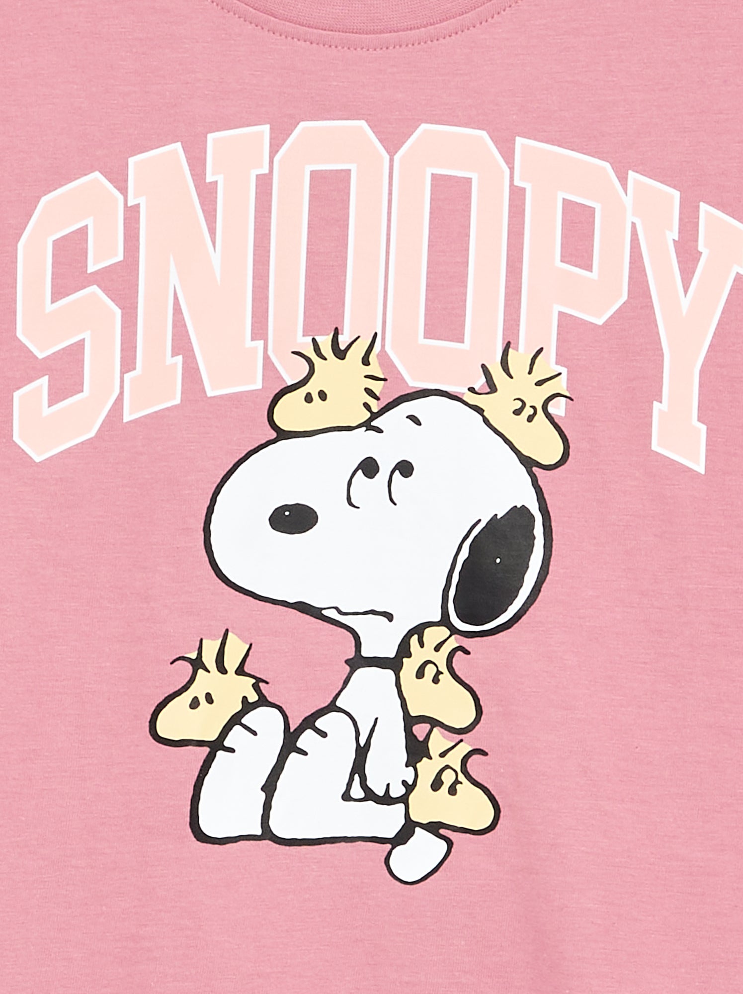 T-shirt 'Snoopy' à manches longues - Rose (GFN81_3)