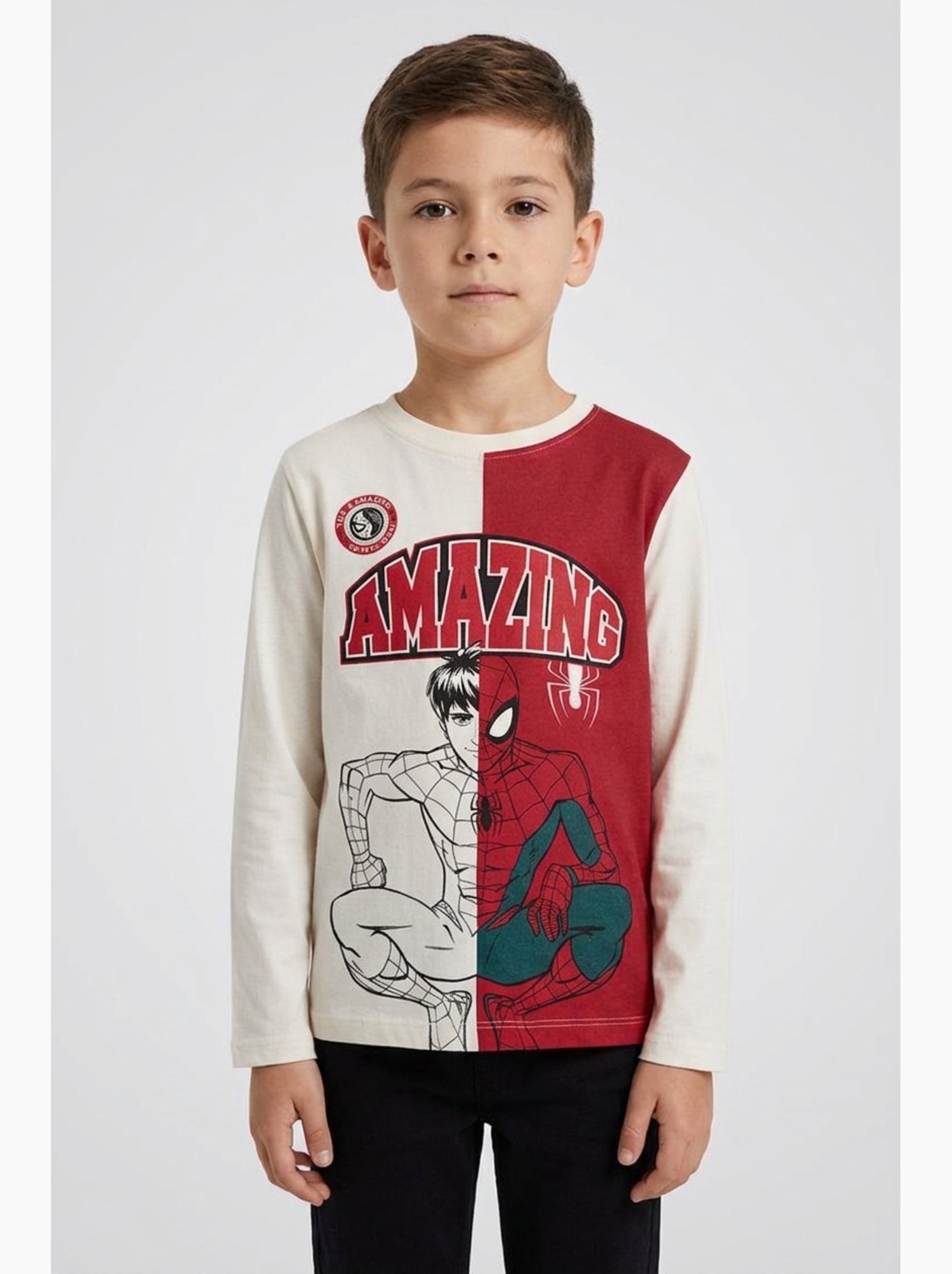 T-shirt spiderman| licence officielle - Blanc