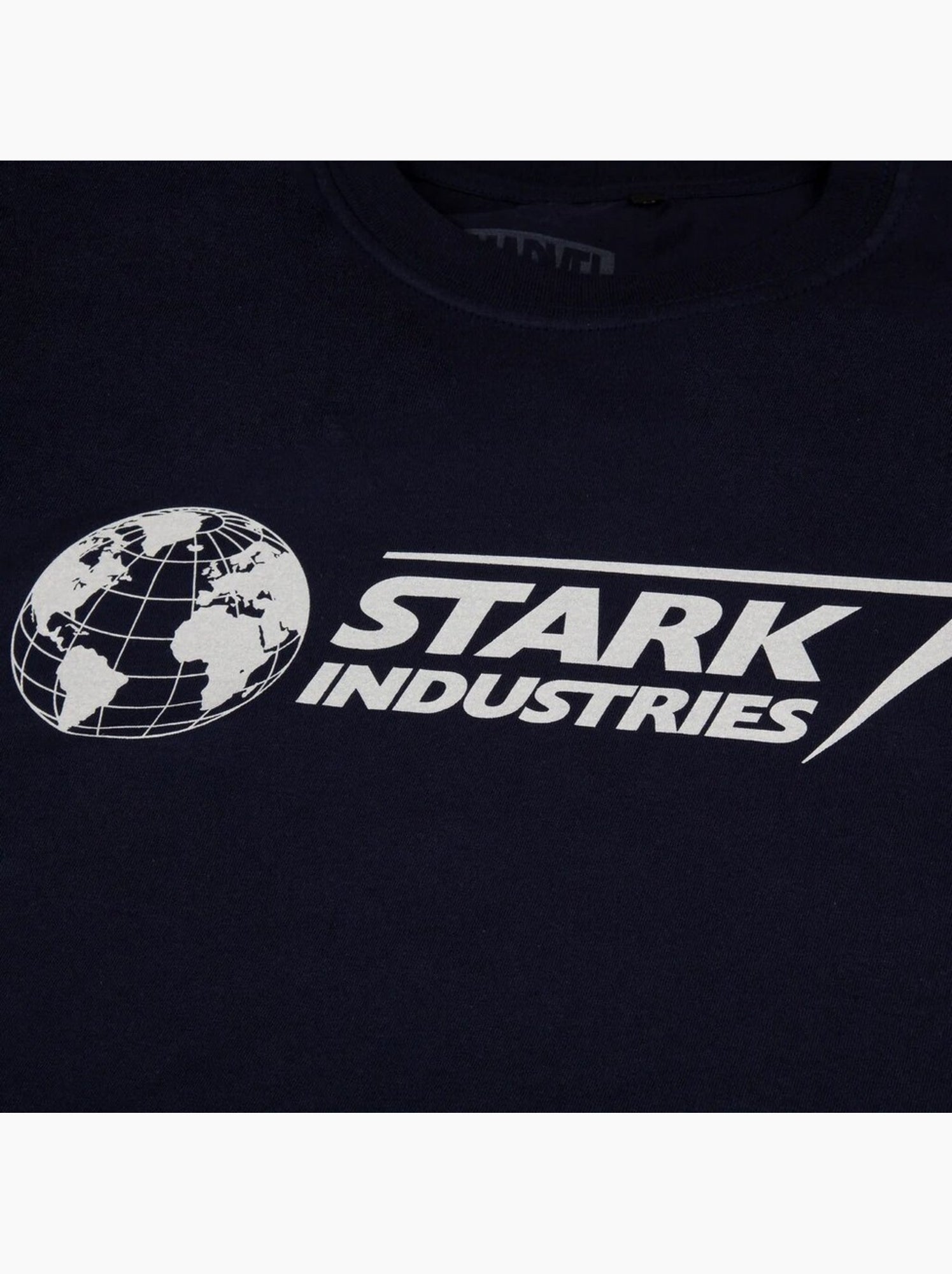 T-shirt stark industries - marvel - Bleu Bleu marine Blanc