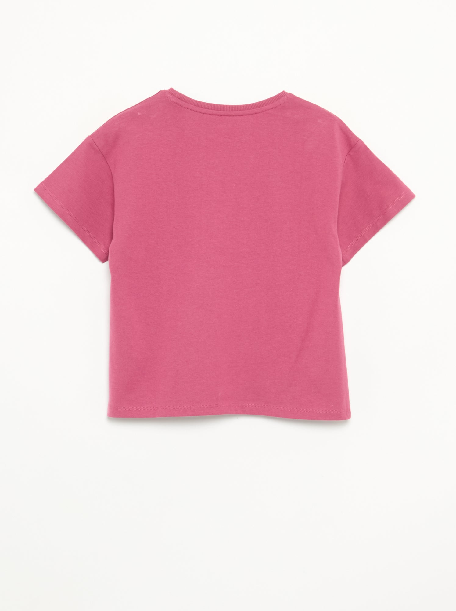 T-shirt uni à manches courtes enfant - Kiabi - Rose