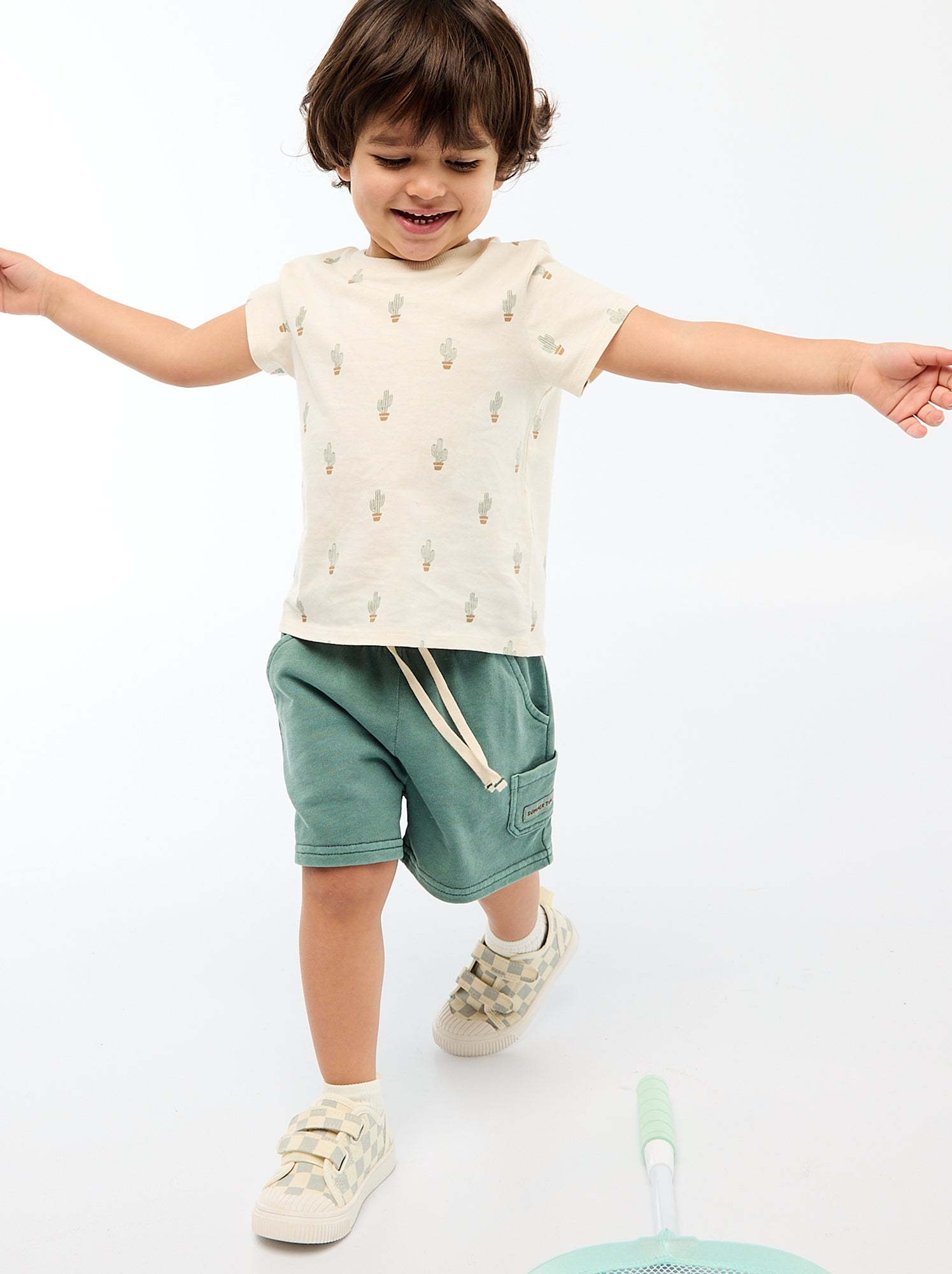 T-shirt uni en jersey coton - Blanc (FED43_1)