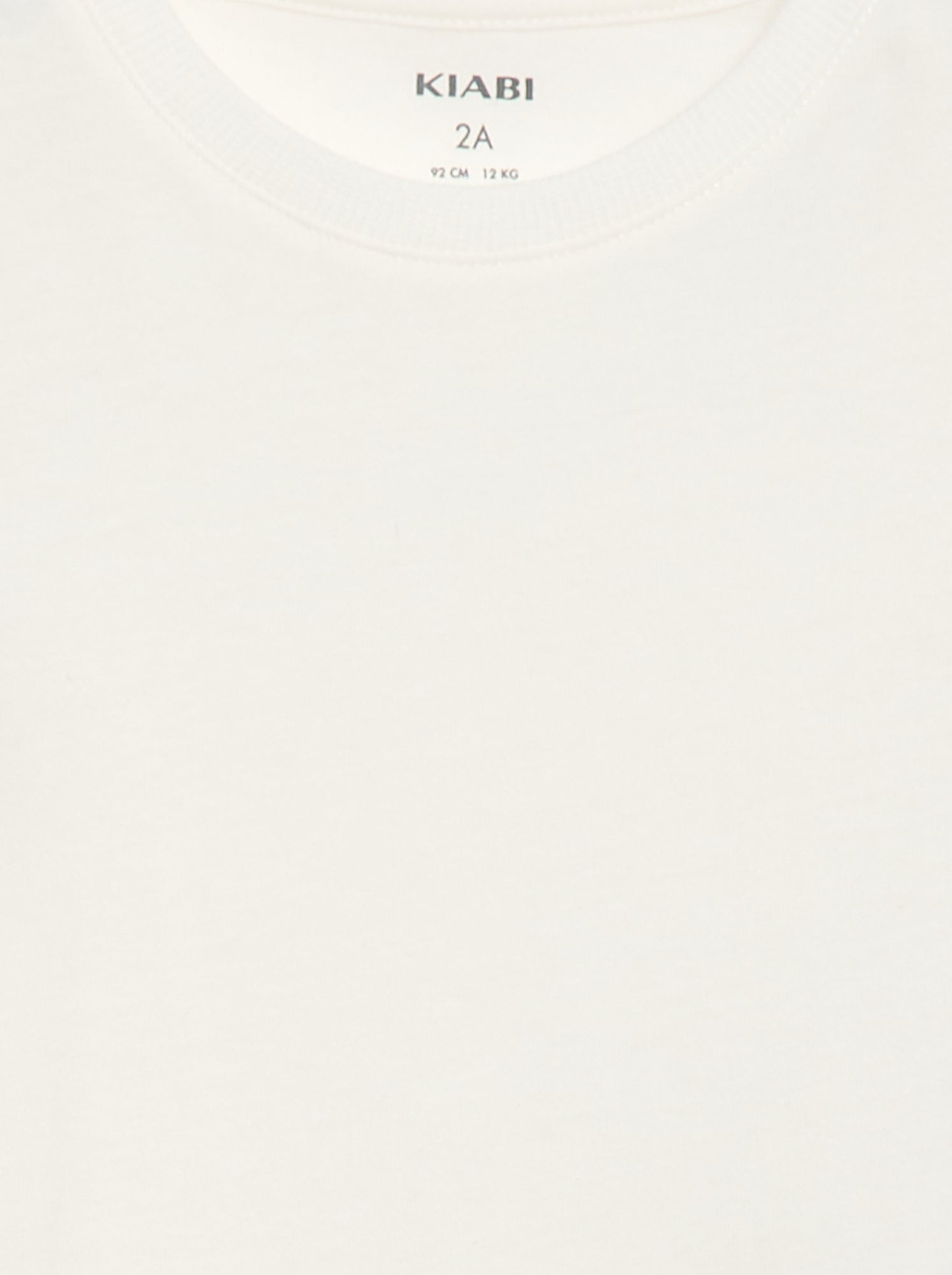 T-shirt uni en jersey coton - Blanc (FED43_14)