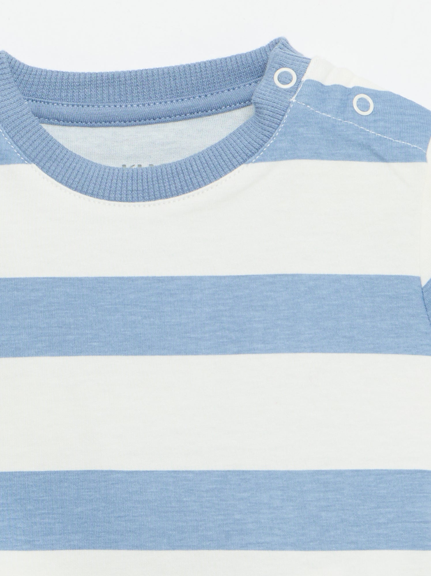 T-shirt uni en jersey coton - Bleu (FED43_7)