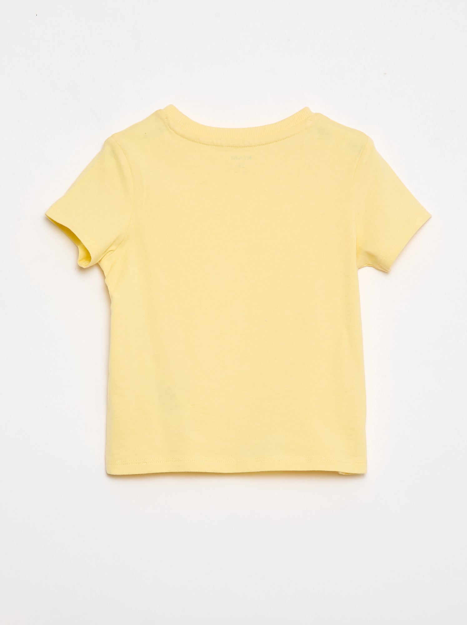T-shirt uni en jersey coton - Jaune