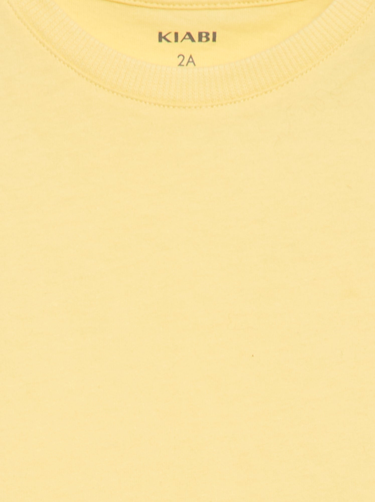 T-shirt uni en jersey coton - Jaune