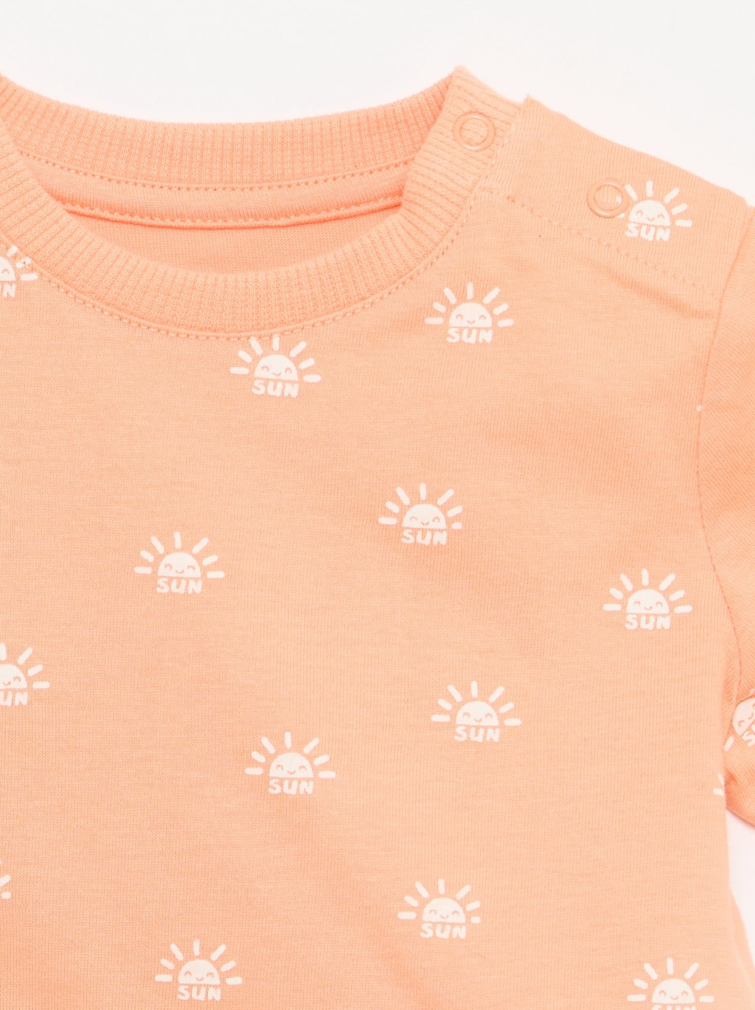 T-shirt uni en jersey coton - Orange