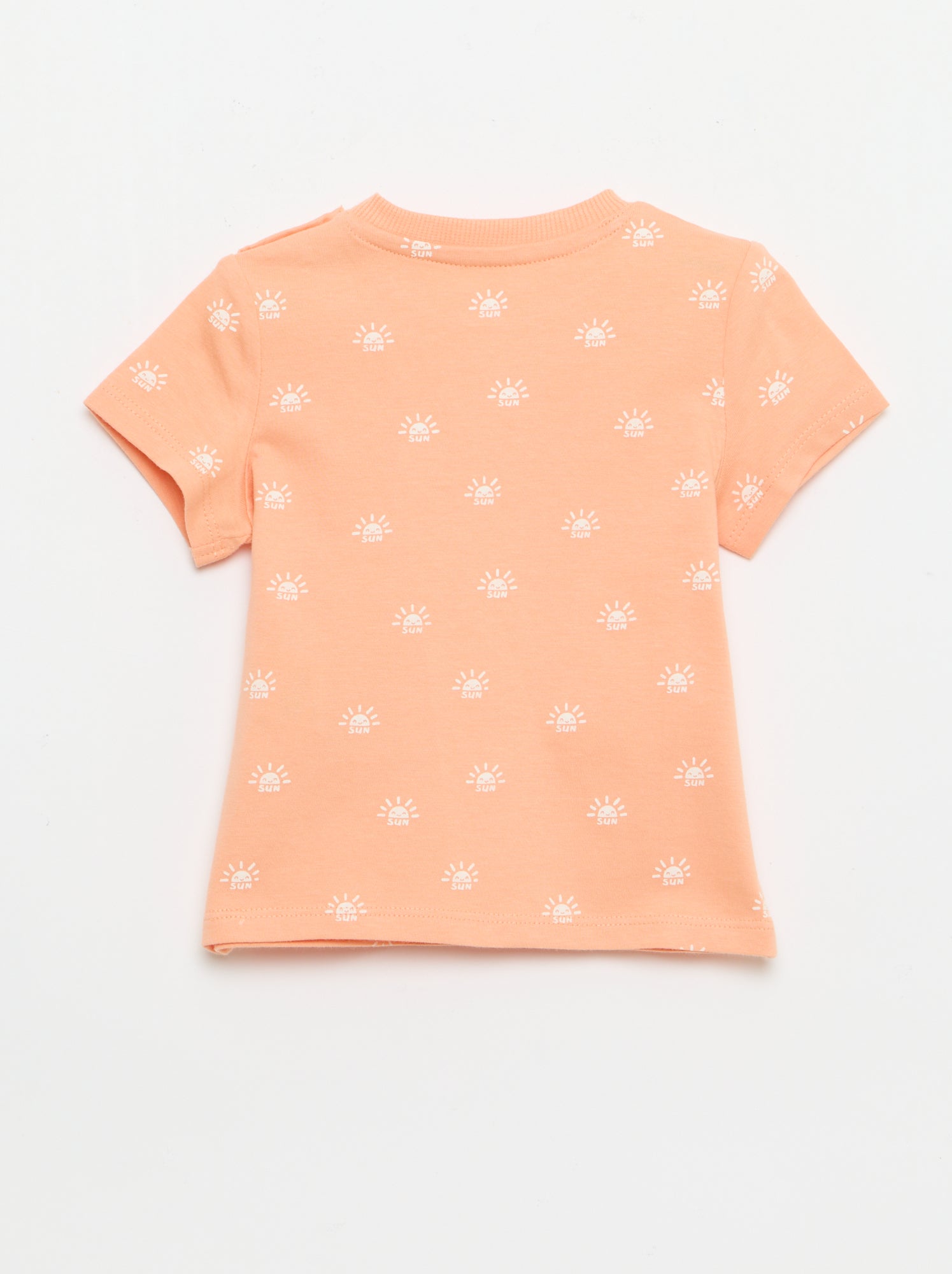 T-shirt uni en jersey coton - Orange