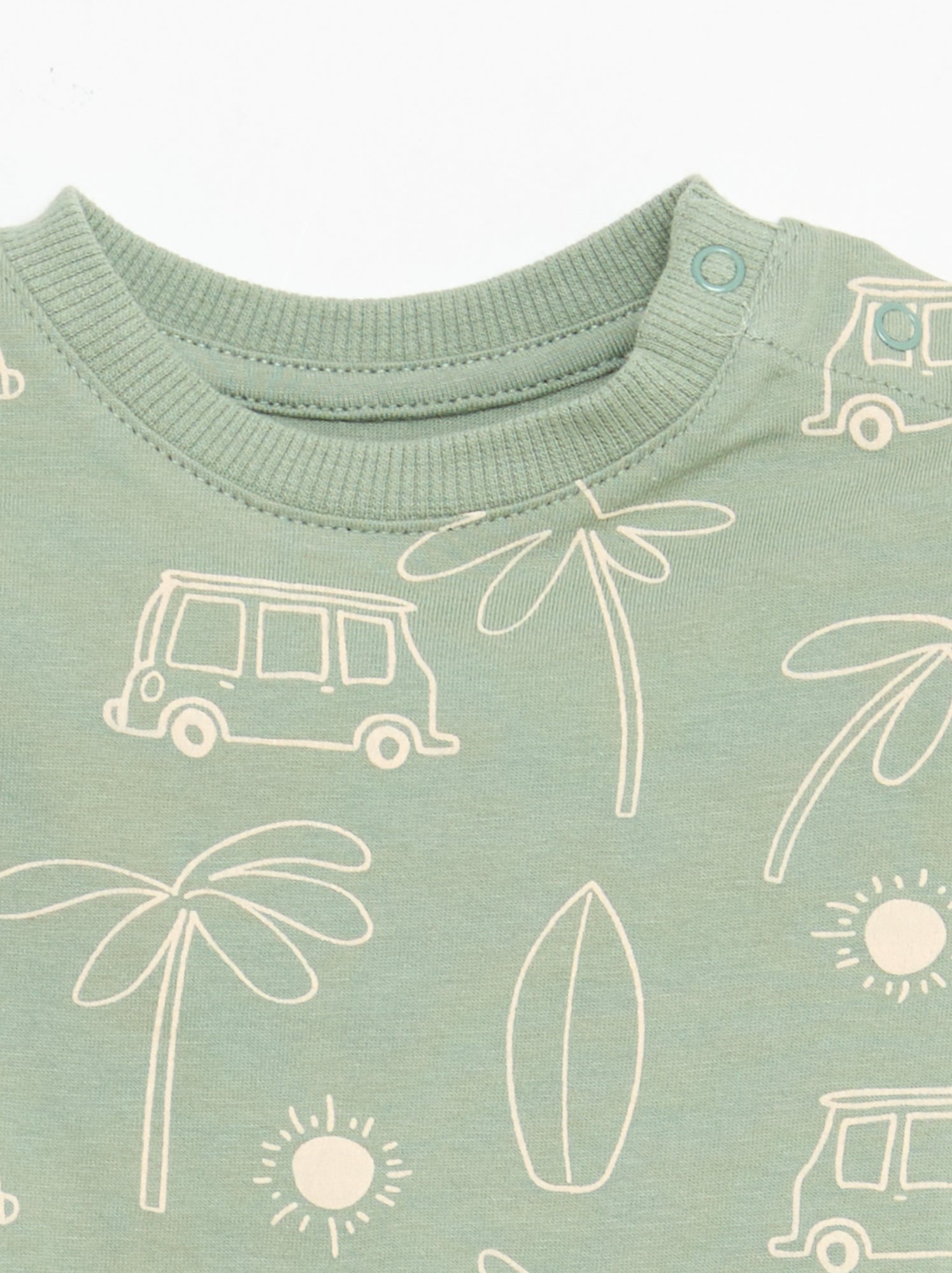 T-shirt uni en jersey coton - Vert (FED43_10)