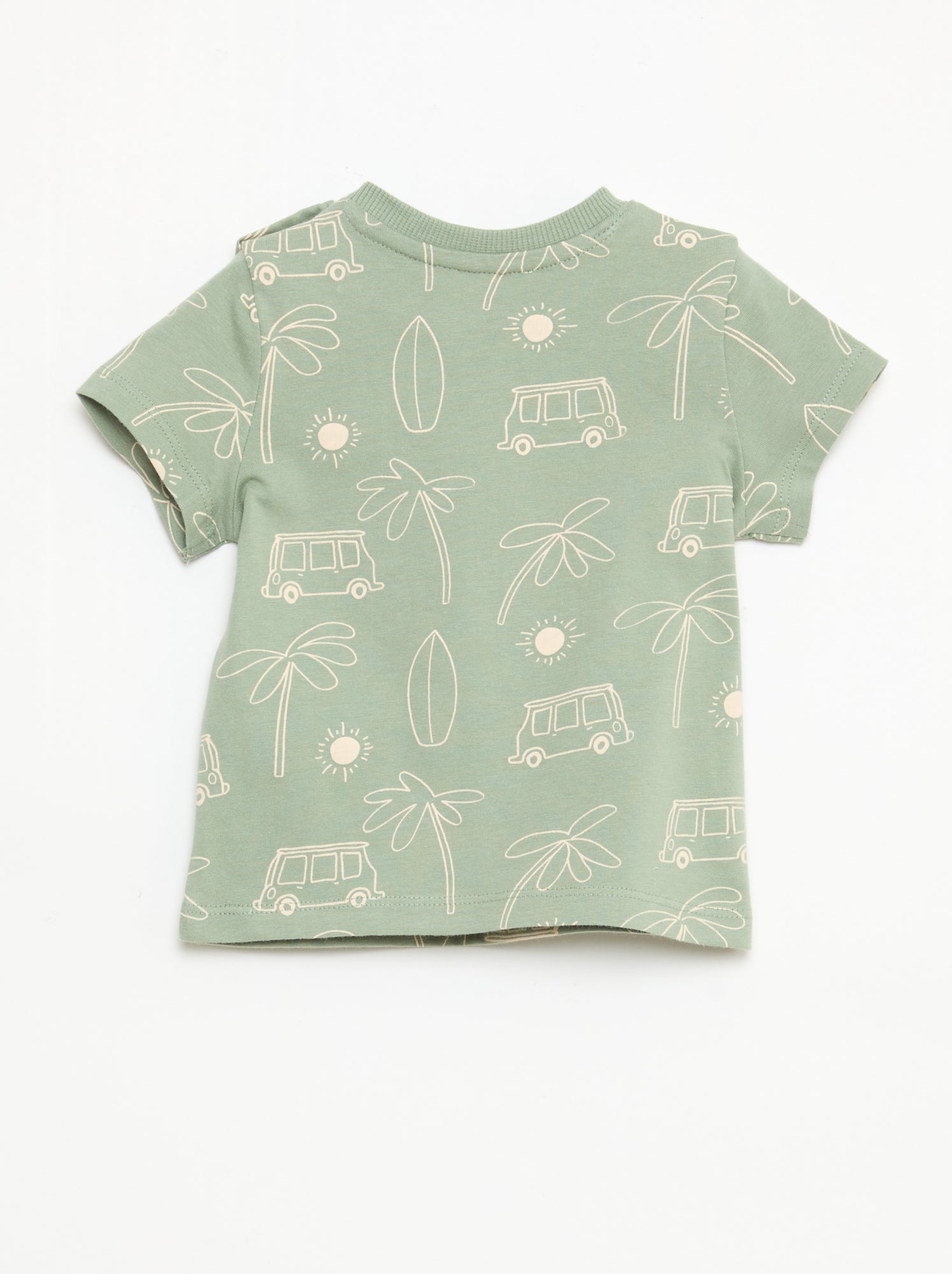 T-shirt uni en jersey coton - Vert (FED43_10)