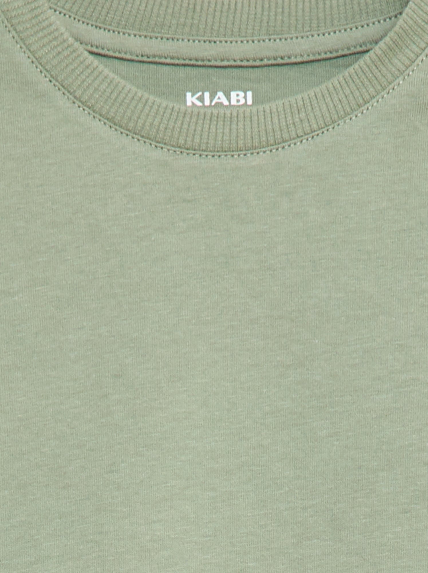 T-shirt uni en jersey coton - Vert (FED43_13)